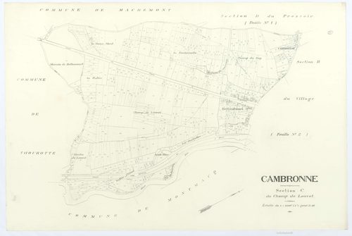 Cambronne-lès-Ribécourt - Cadastre napoléonien (copie), section C, feuille unique