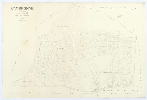 Cambronne-lès-Ribécourt - Cadastre napoléonien (copie), section D1