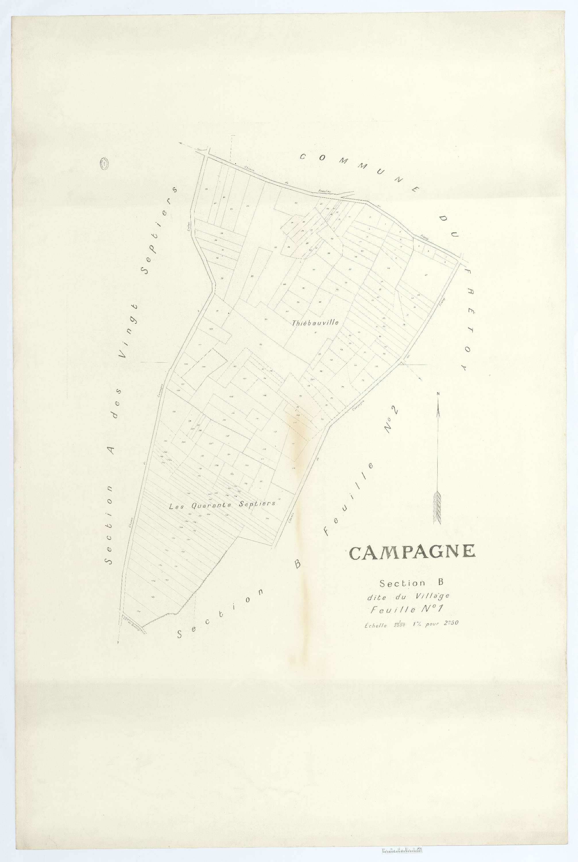 Campagne - Cadastre napoléonien (copie), section B1