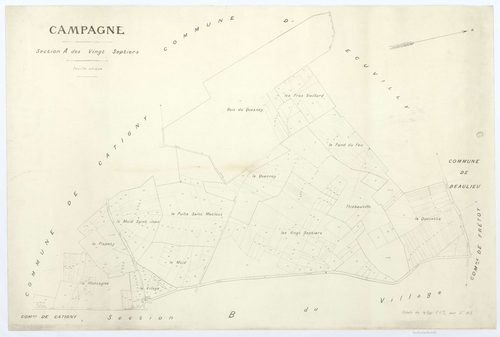Campagne - Cadastre napoléonien (copie), section A, feuille unique