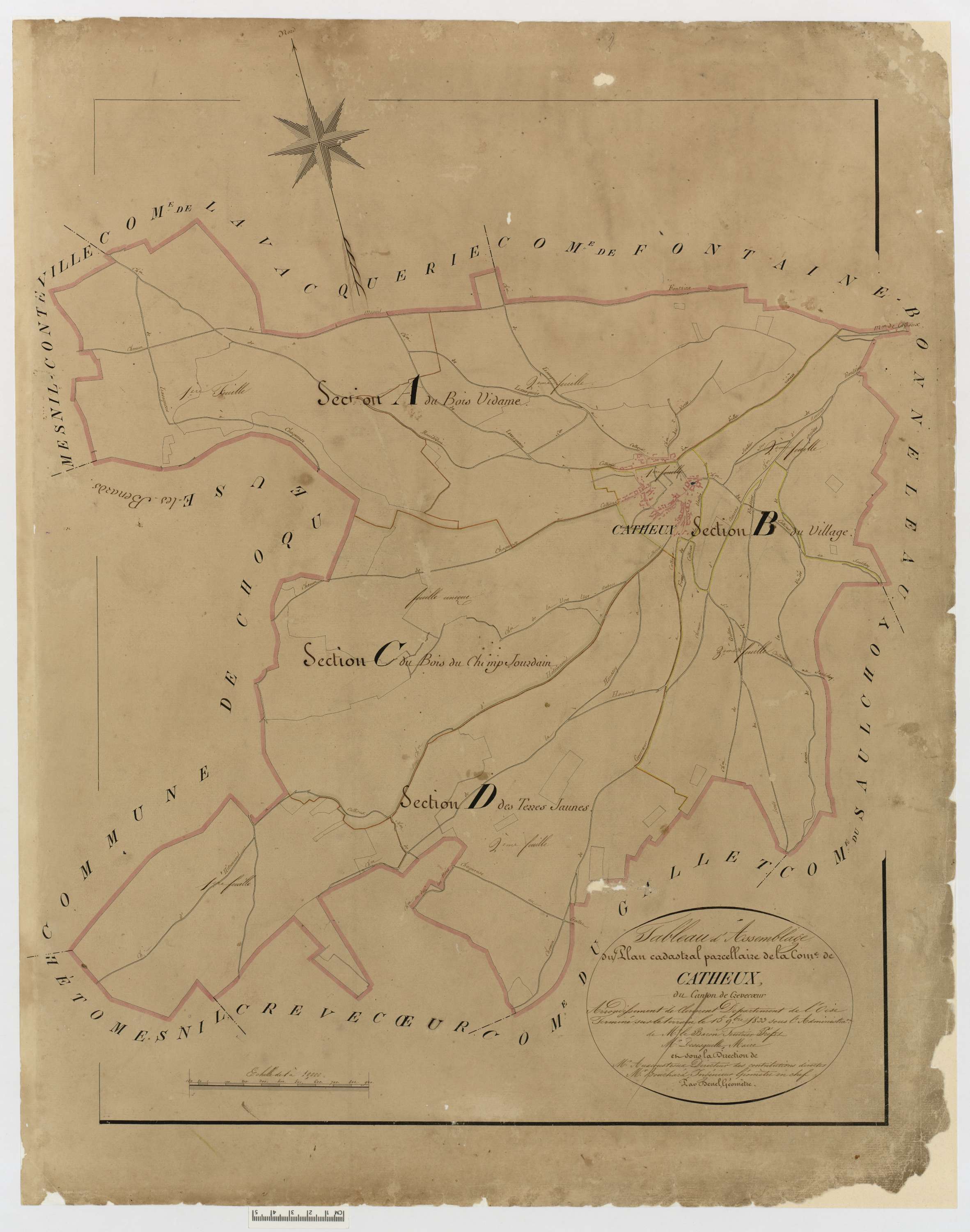 Catheux - Cadastre napoléonien, tableau d'assemblage