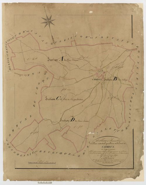 Catheux - Cadastre napoléonien, tableau d'assemblage