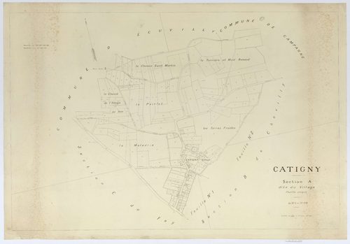 Catigny - Cadastre napoléonien (copie), section A, feuille unique