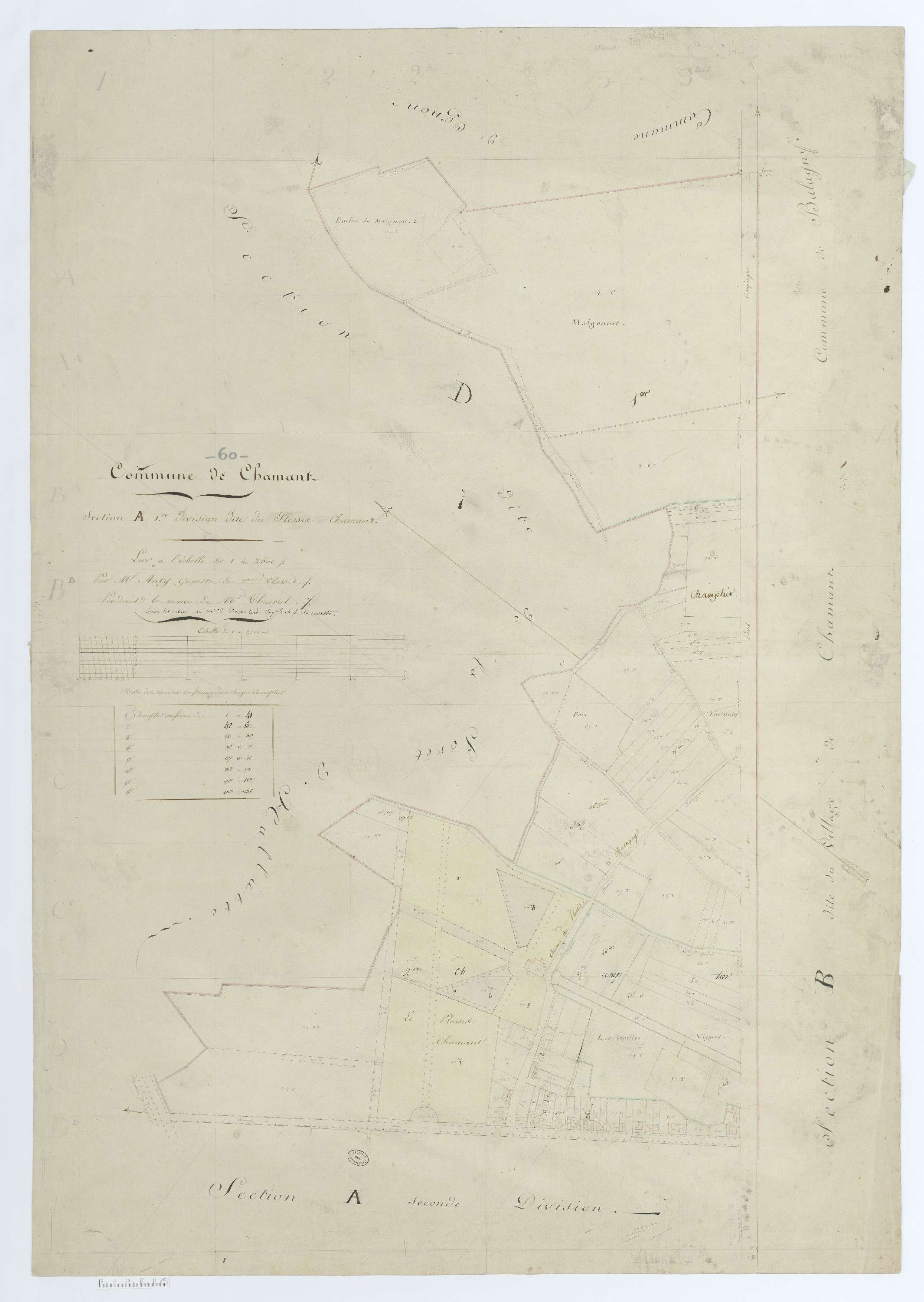 Chamant - Cadastre napoléonien (copie), section A1