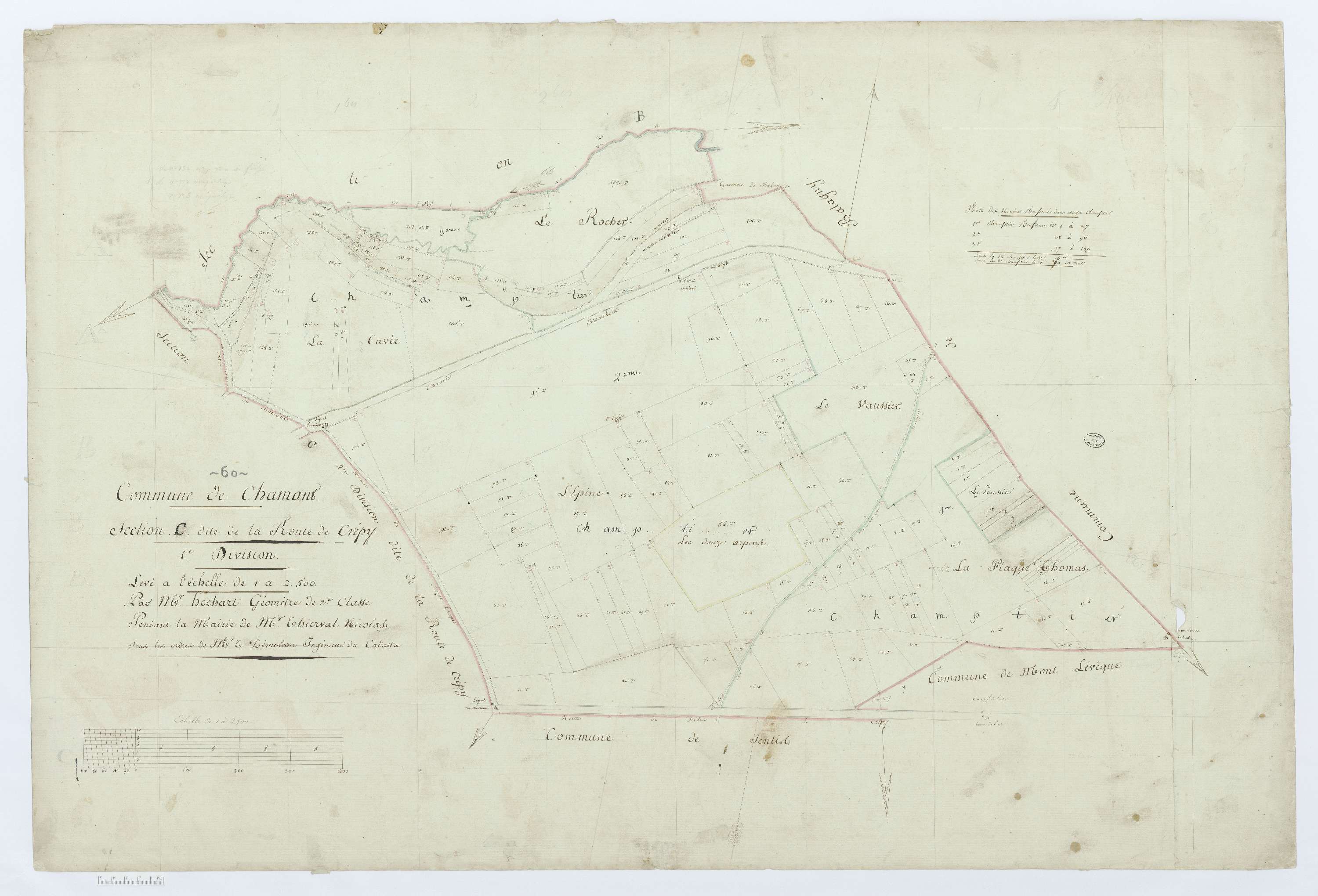 Chamant - Cadastre napoléonien (copie), section C1