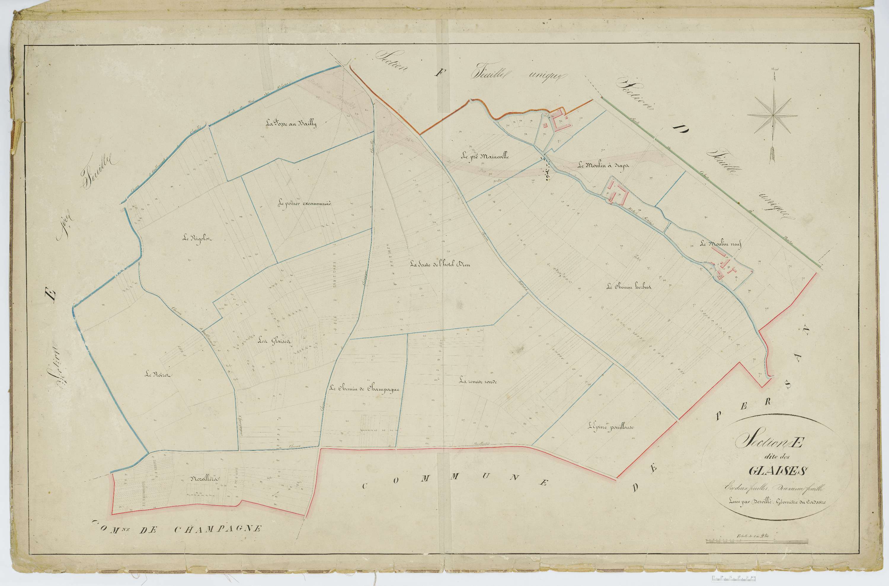 Chambly - Cadastre napoléonien, section E2