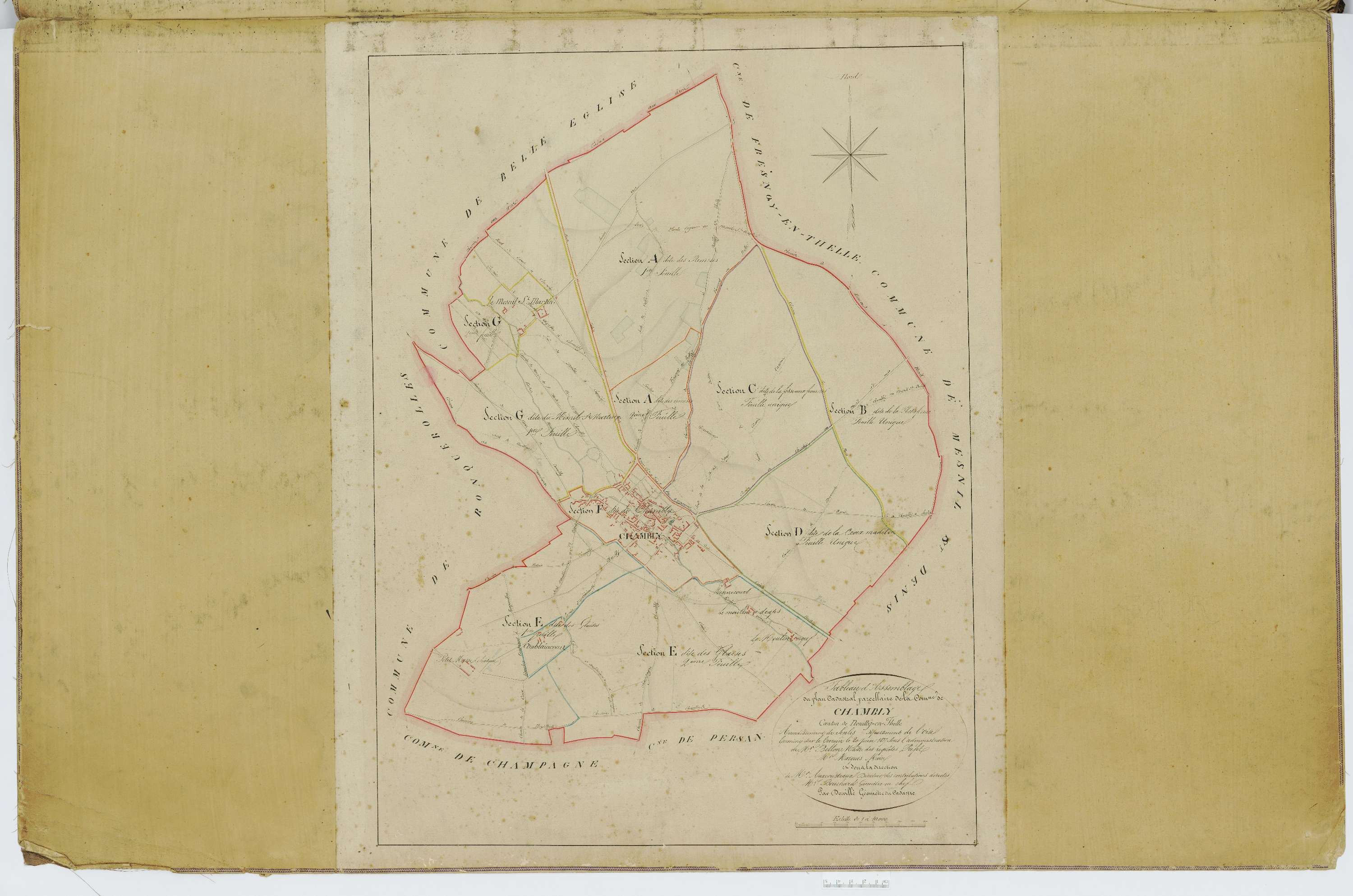 Chambly - Cadastre napoléonien, tableau d'assemblage