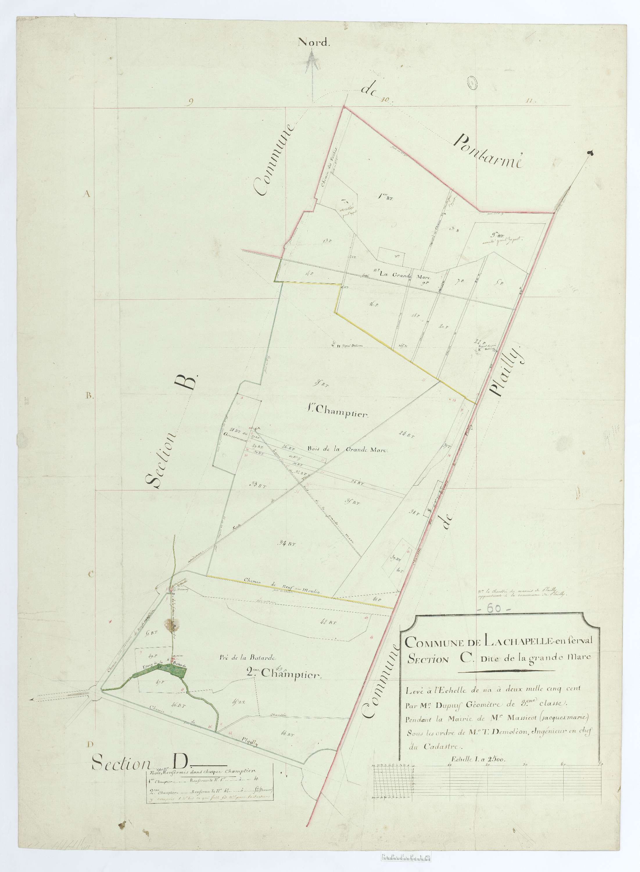 La Chapelle-en-Serval - Cadastre napoléonien, section C, feuille unique