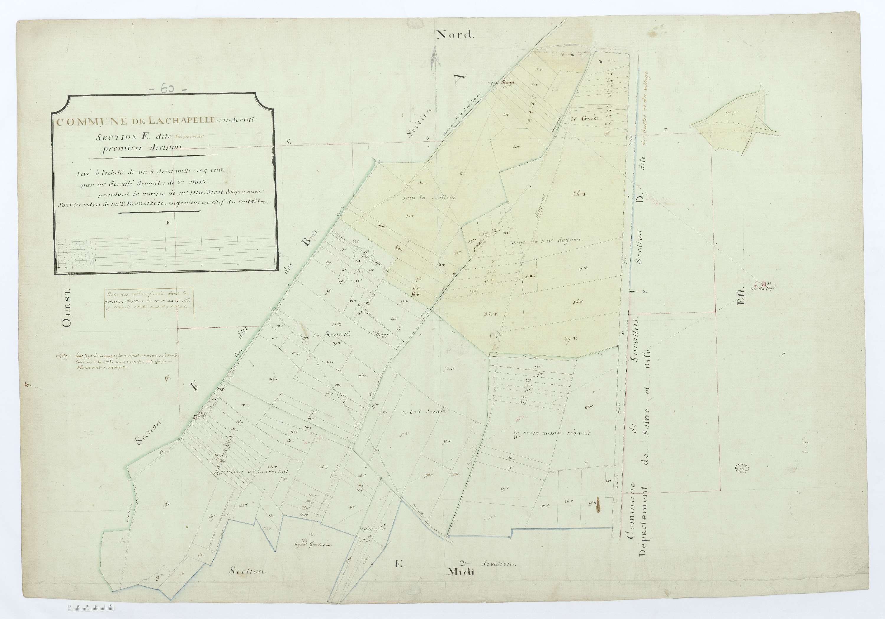 La Chapelle-en-Serval - Cadastre napoléonien, section E1