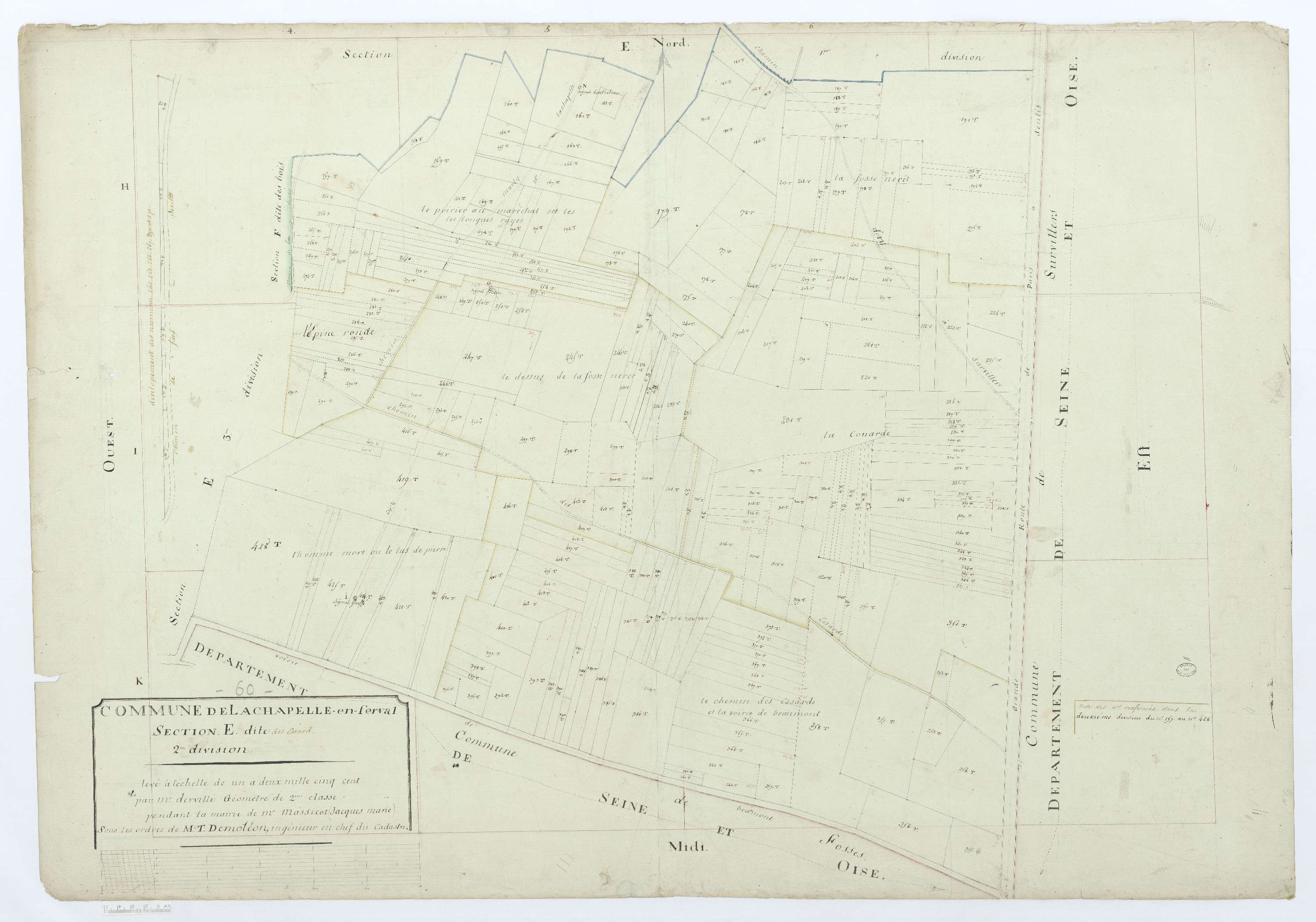 La Chapelle-en-Serval - Cadastre napoléonien, section E2