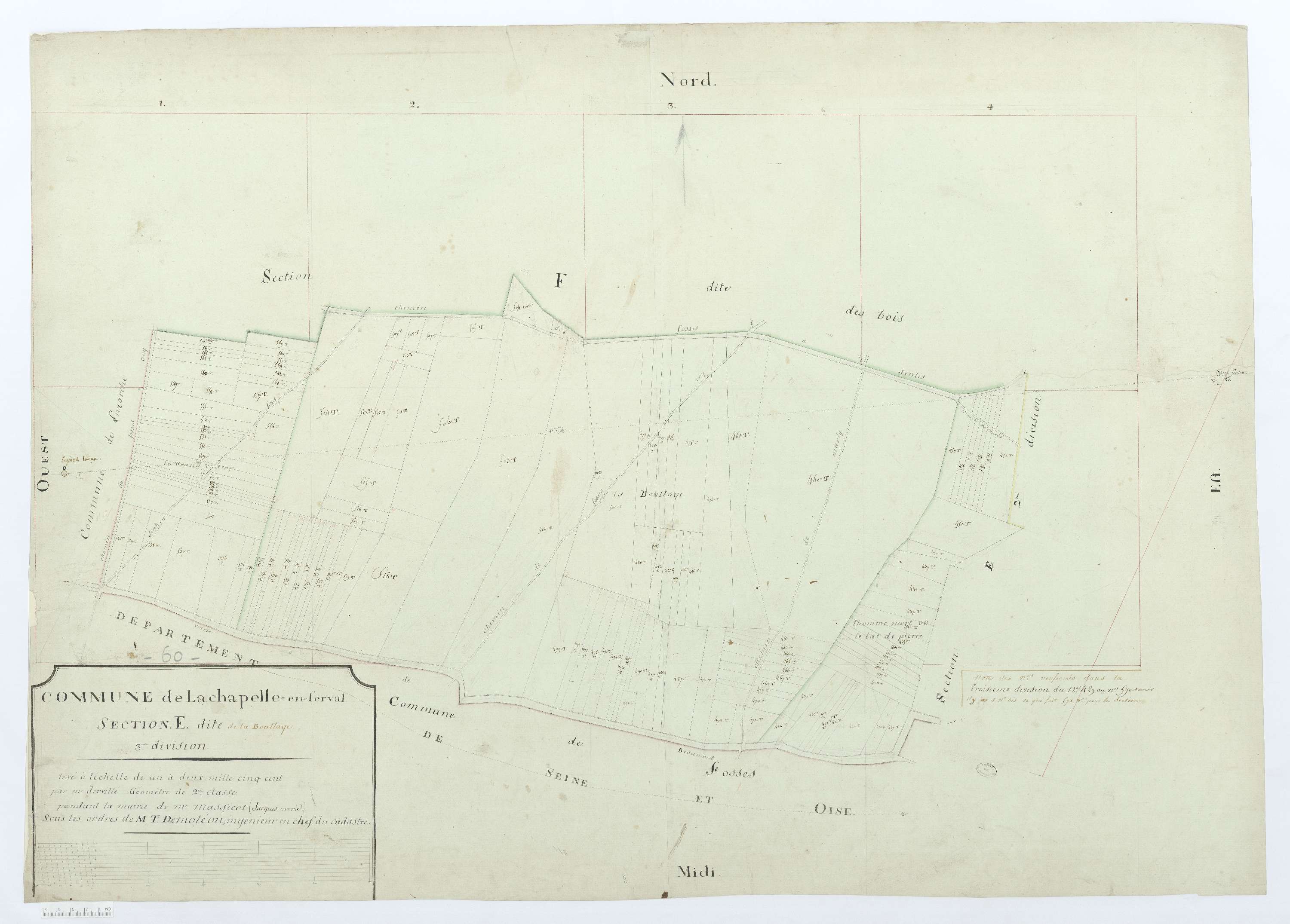 La Chapelle-en-Serval - Cadastre napoléonien, section E3