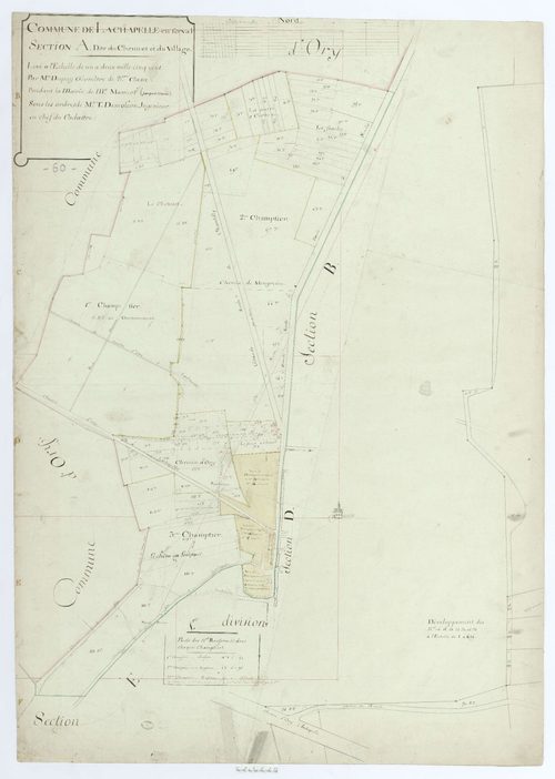La Chapelle-en-Serval - Cadastre napoléonien, section A, feuille unique