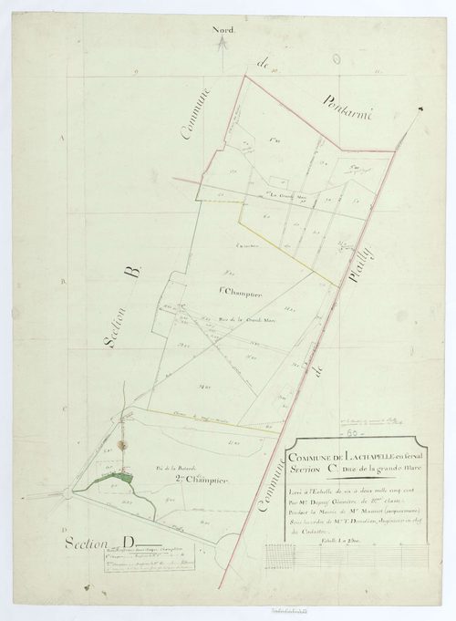 La Chapelle-en-Serval - Cadastre napoléonien, section C, feuille unique