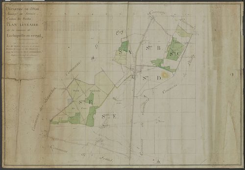 La Chapelle-en-Serval - Cadastre napoléonien, tableau d'assemblage