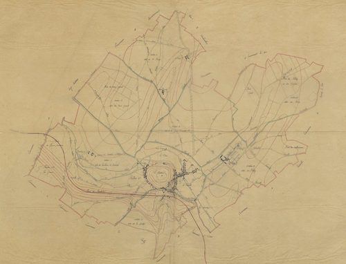 Chaumont-en-Vexin - Cadastre napoléonien, copie calque du tableau d'assemblage