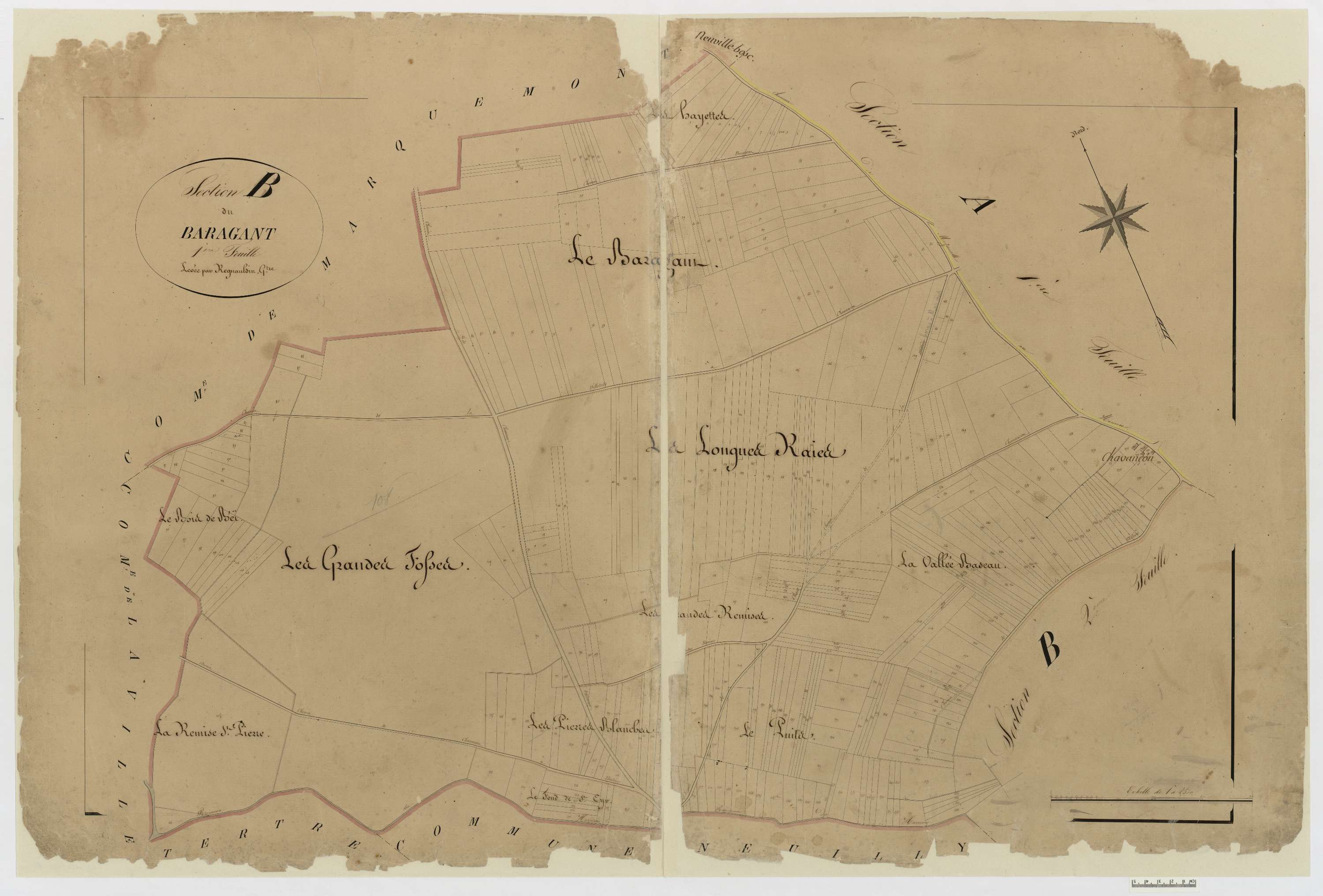 Chavençon - Cadastre napoléonien, section B1