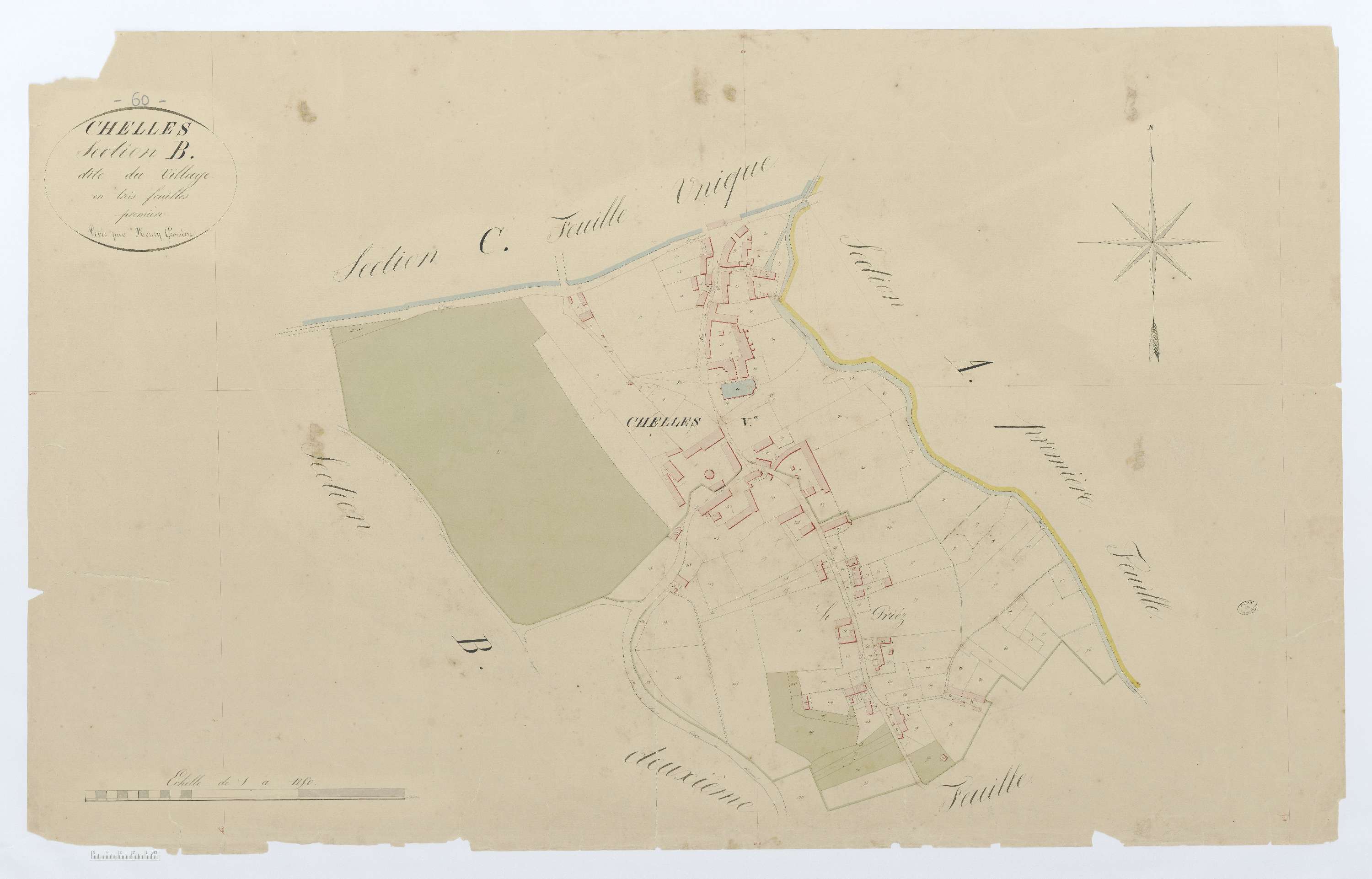 Chelles - Cadastre napoléonien, section B1