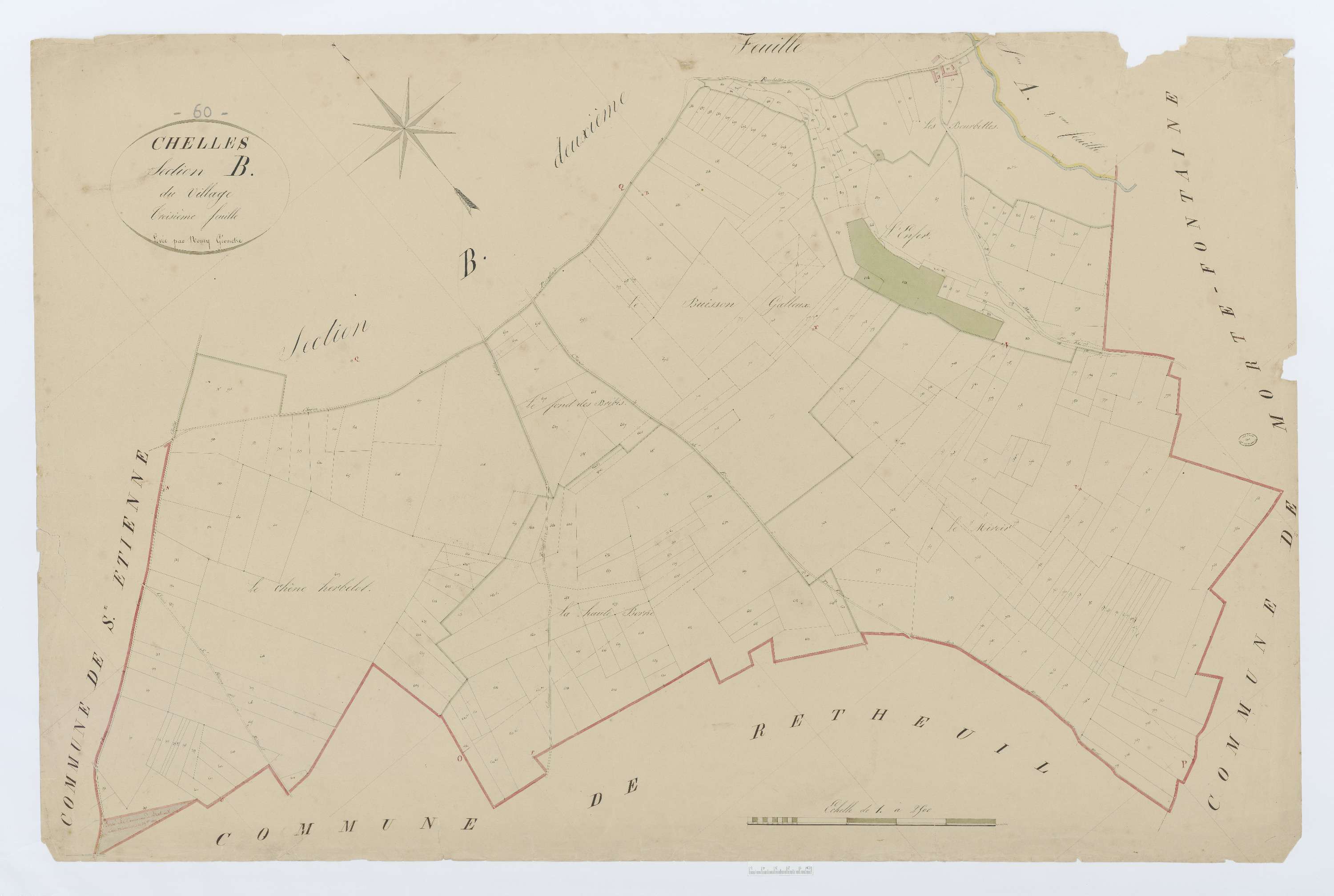 Chelles - Cadastre napoléonien, section B3