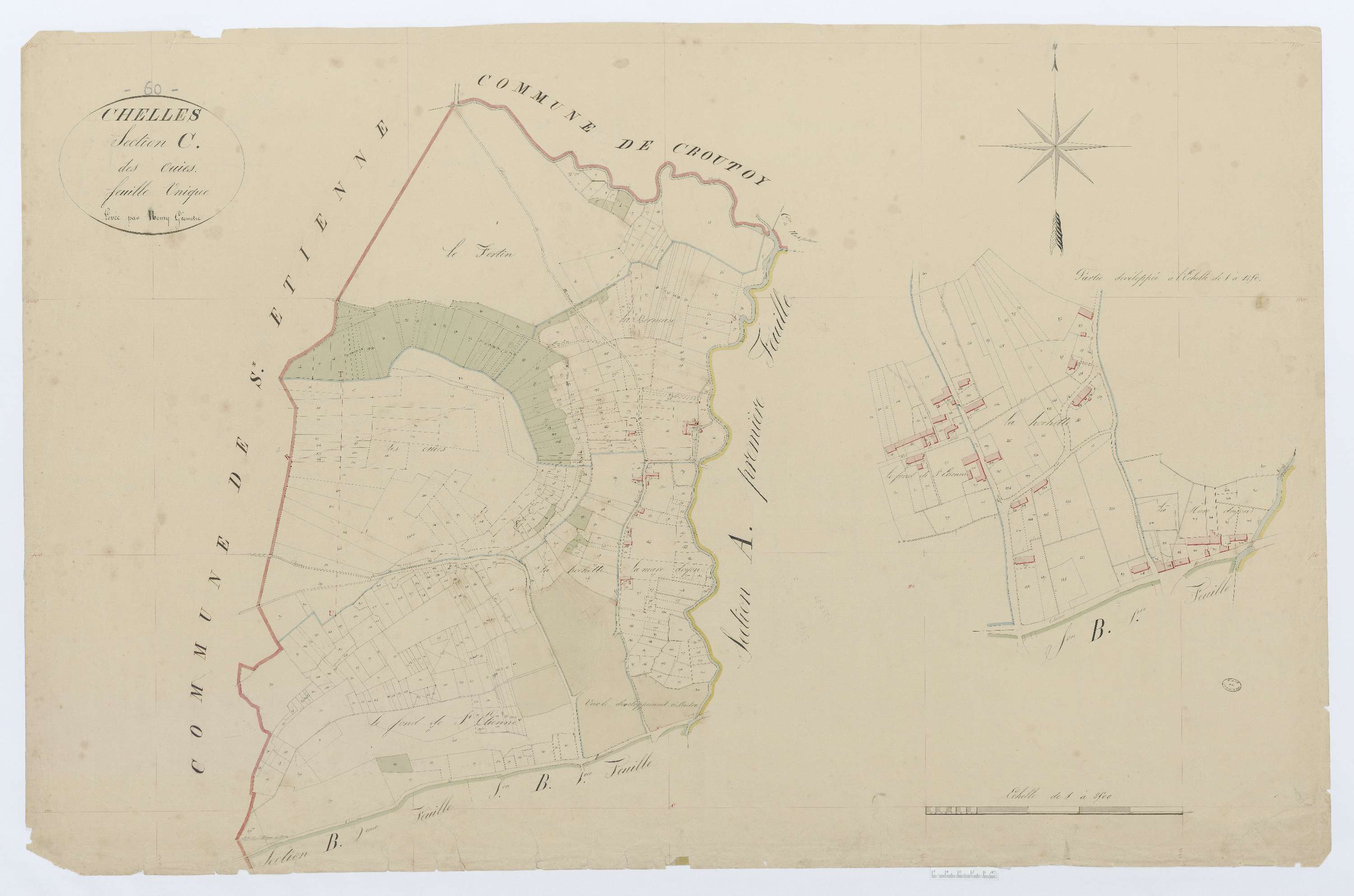 Chelles - Cadastre napoléonien, section C, feuille unique
