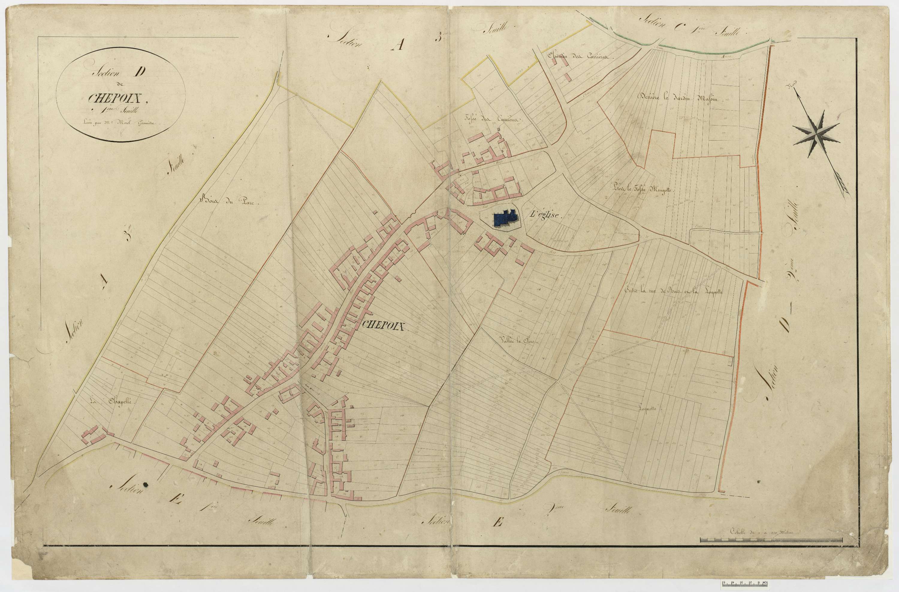 Chepoix - Cadastre napoléonien, section D1