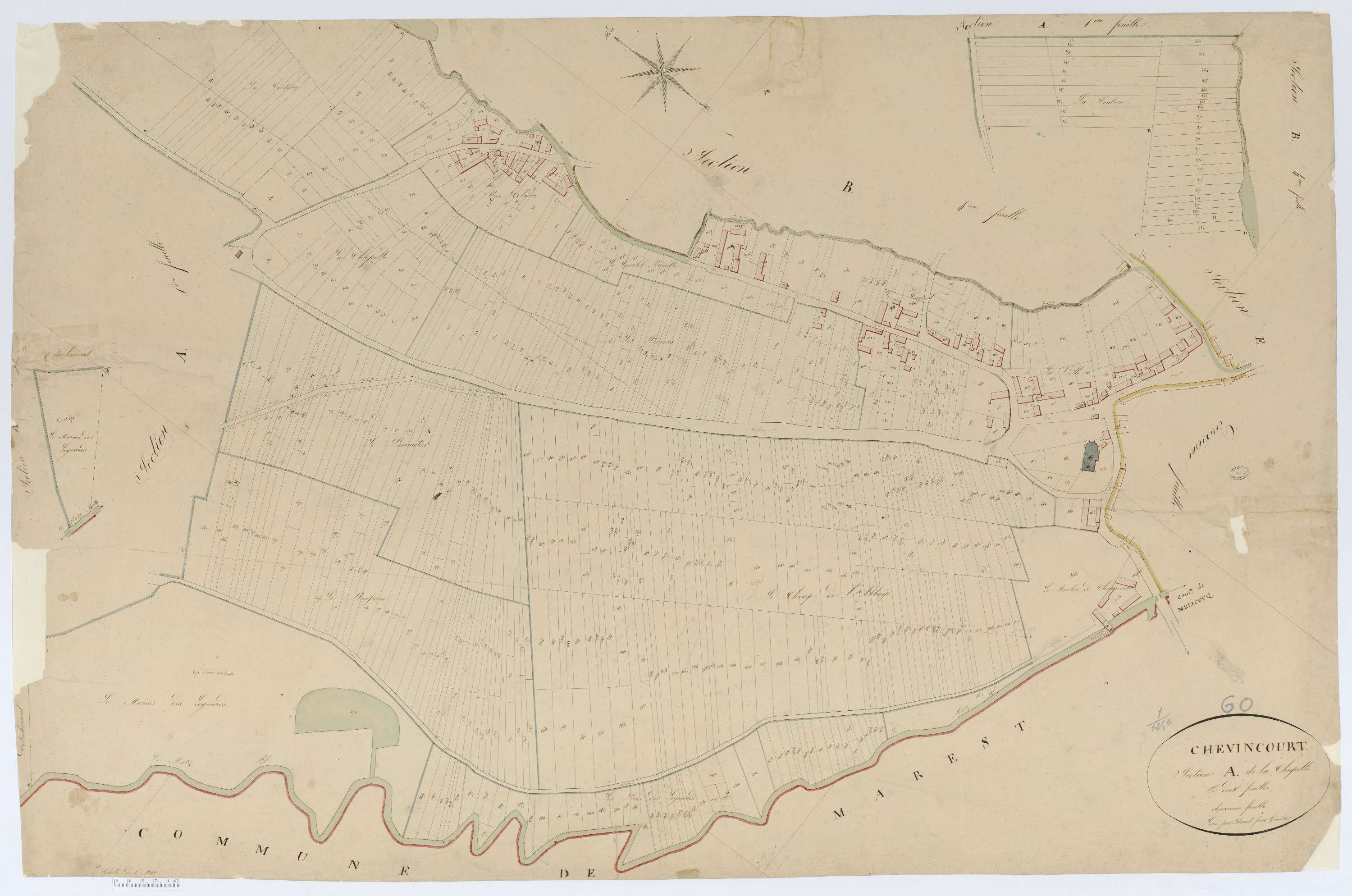 Chevincourt - Cadastre napoléonien, section A2