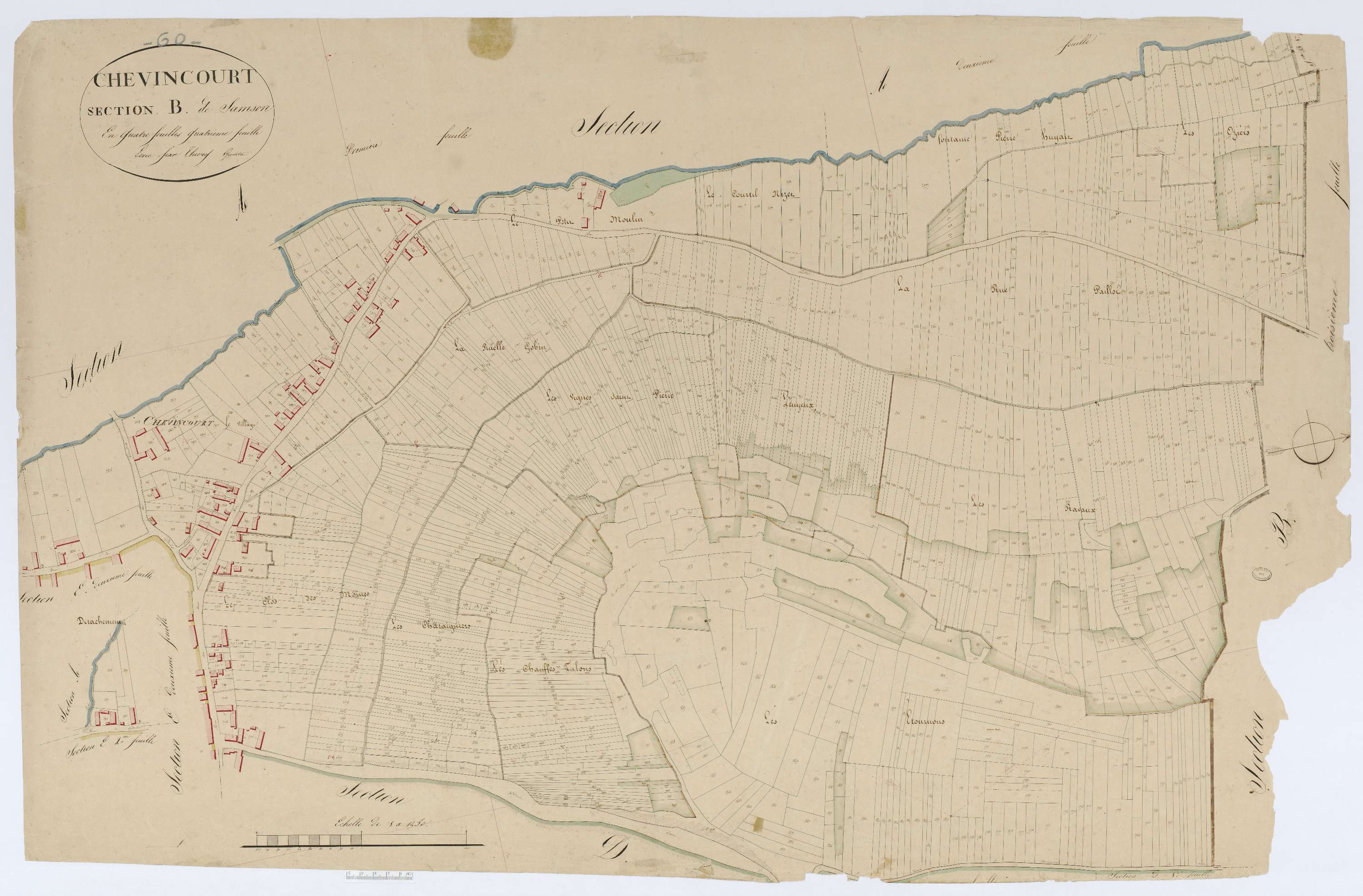 Chevincourt - Cadastre napoléonien, section B4
