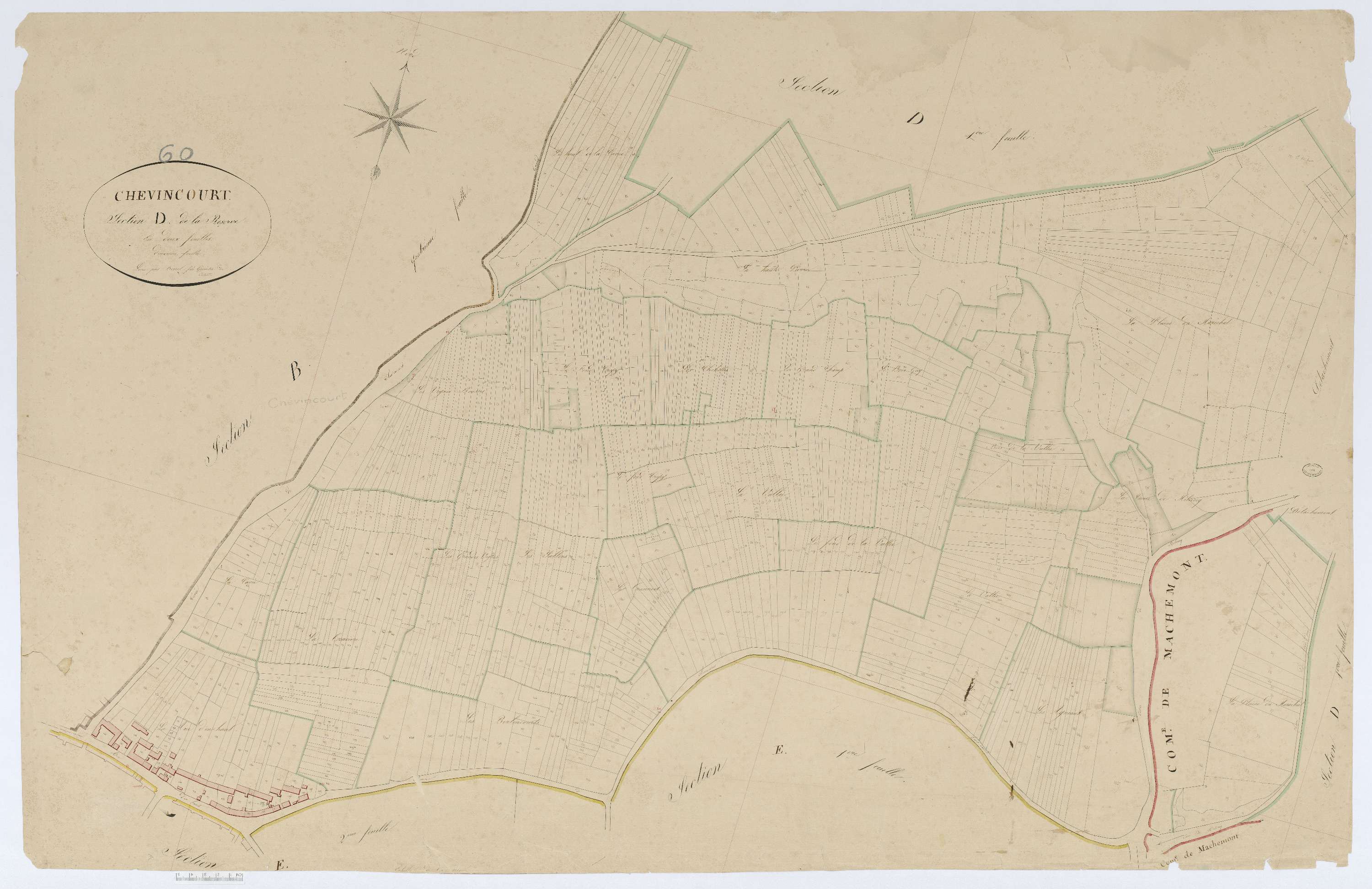Chevincourt - Cadastre napoléonien, section D2