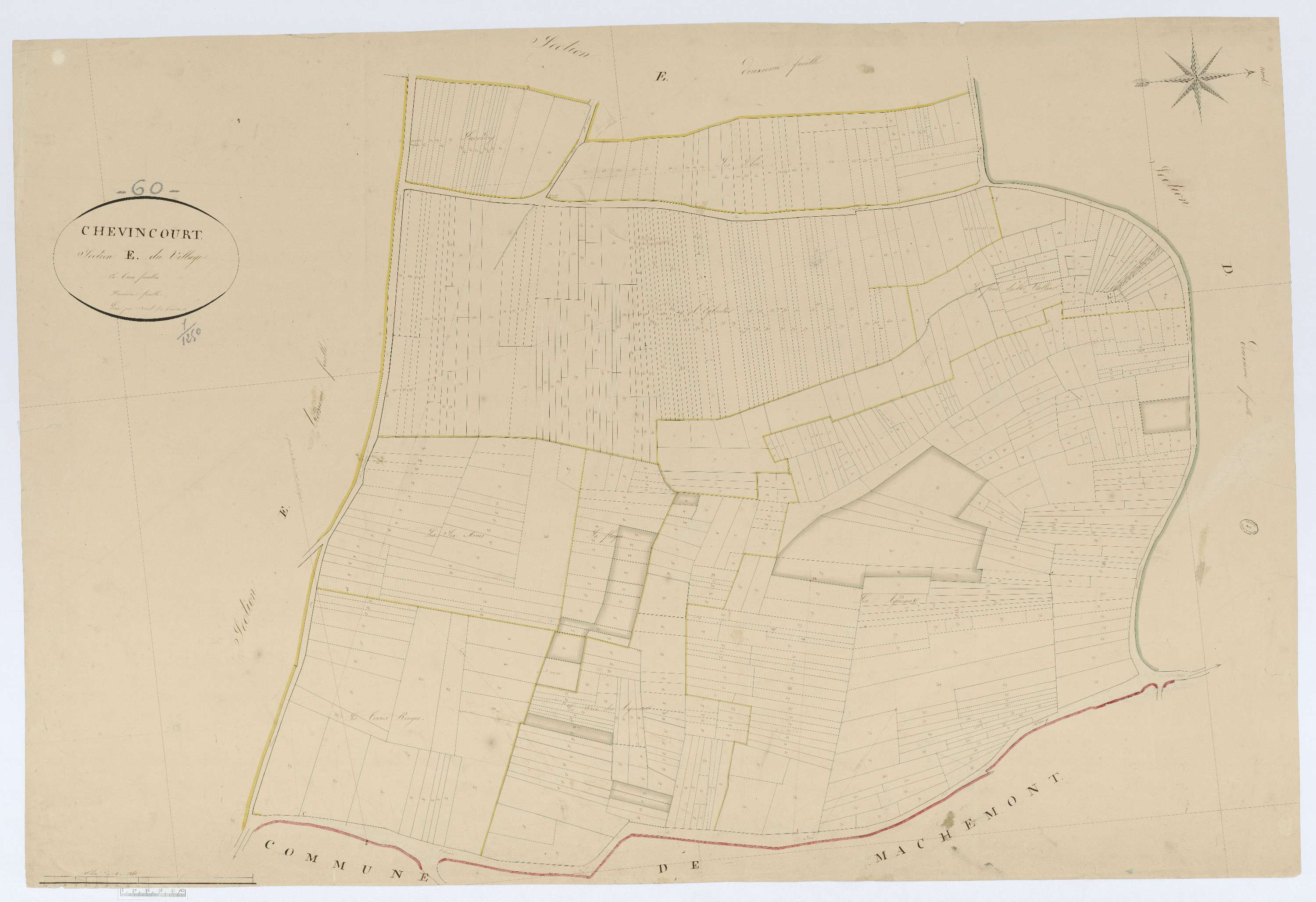 Chevincourt - Cadastre napoléonien, section E1
