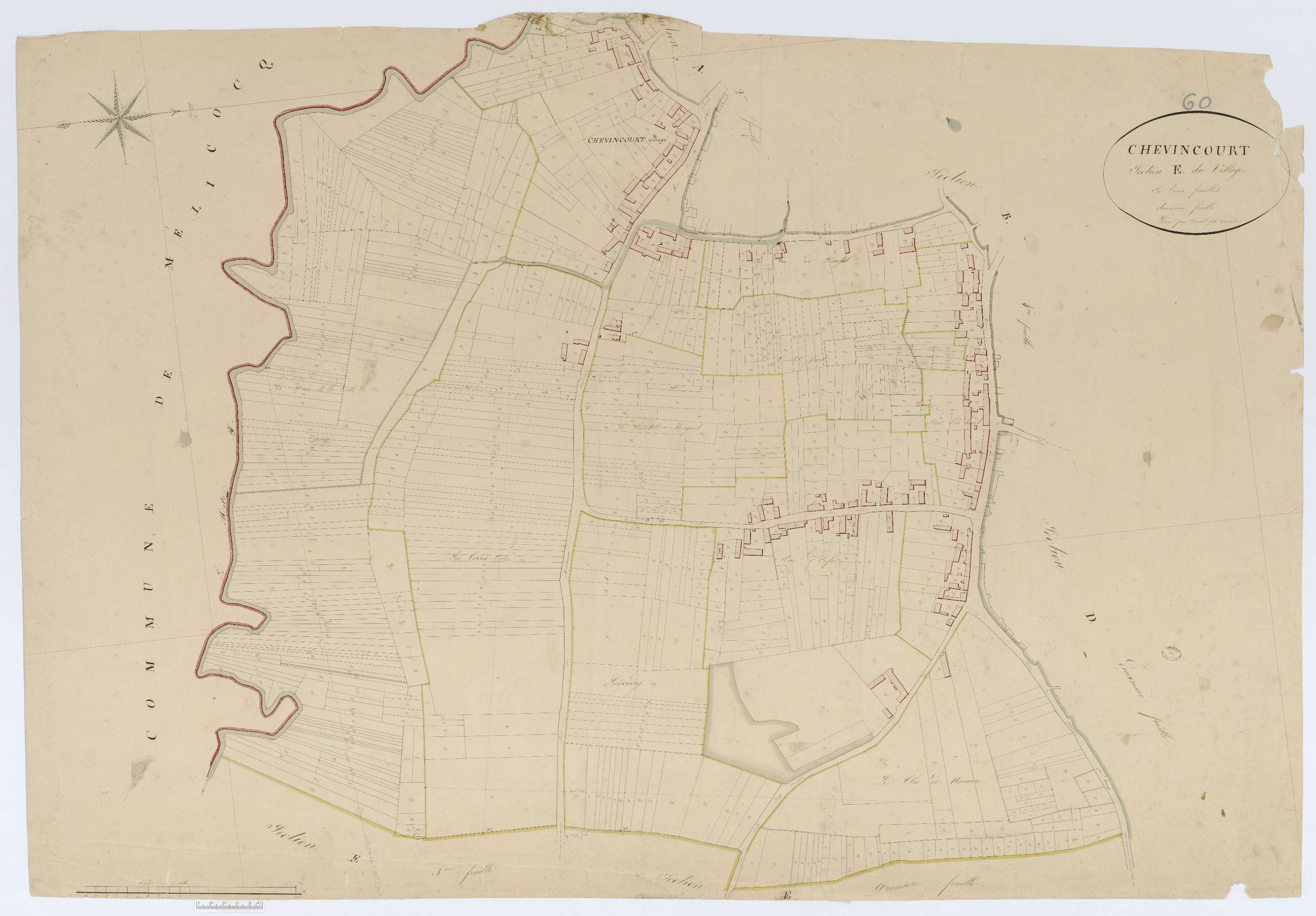 Chevincourt - Cadastre napoléonien, section E2