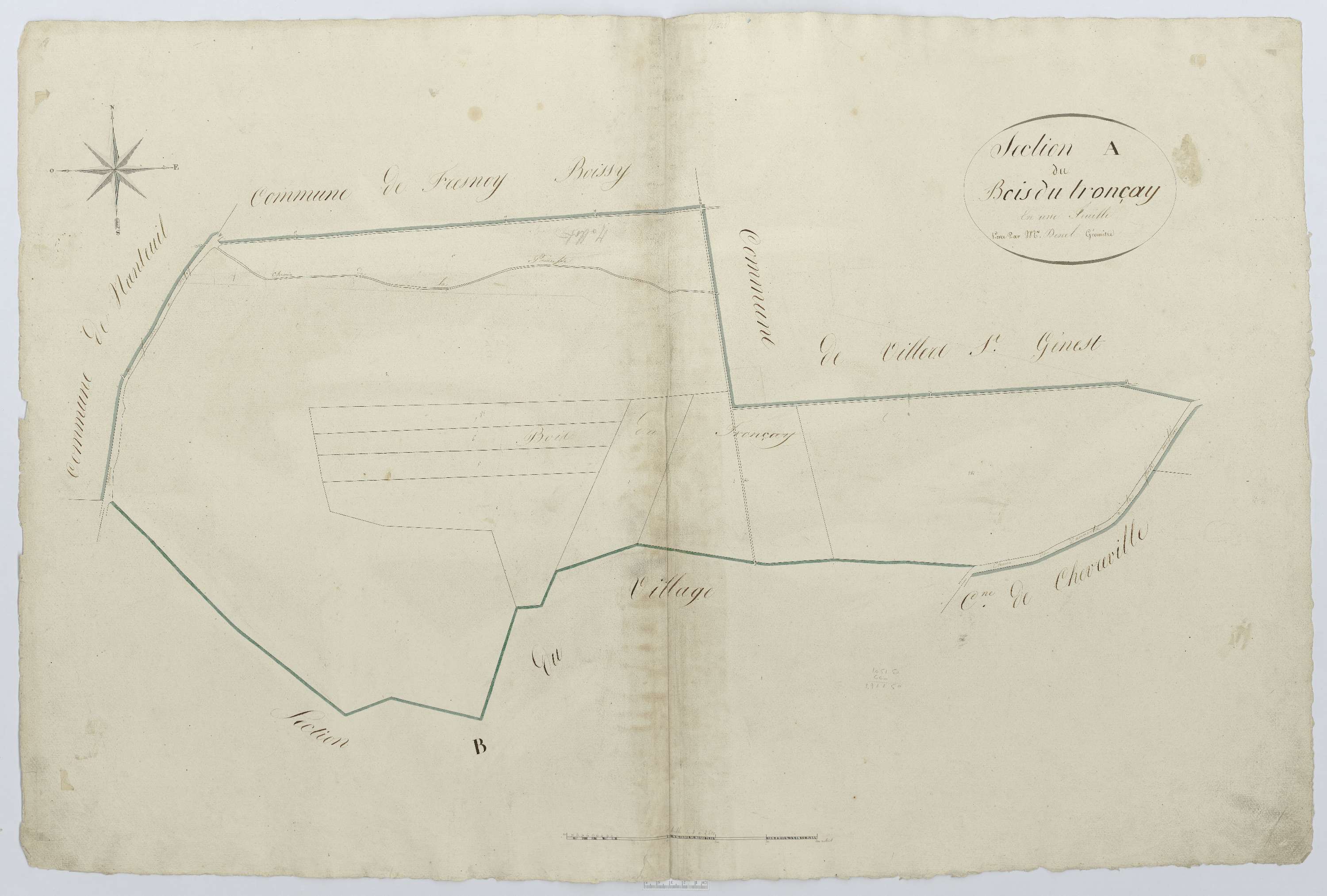 Chèvreville - Cadastre napoléonien, section A1 de Sennevières