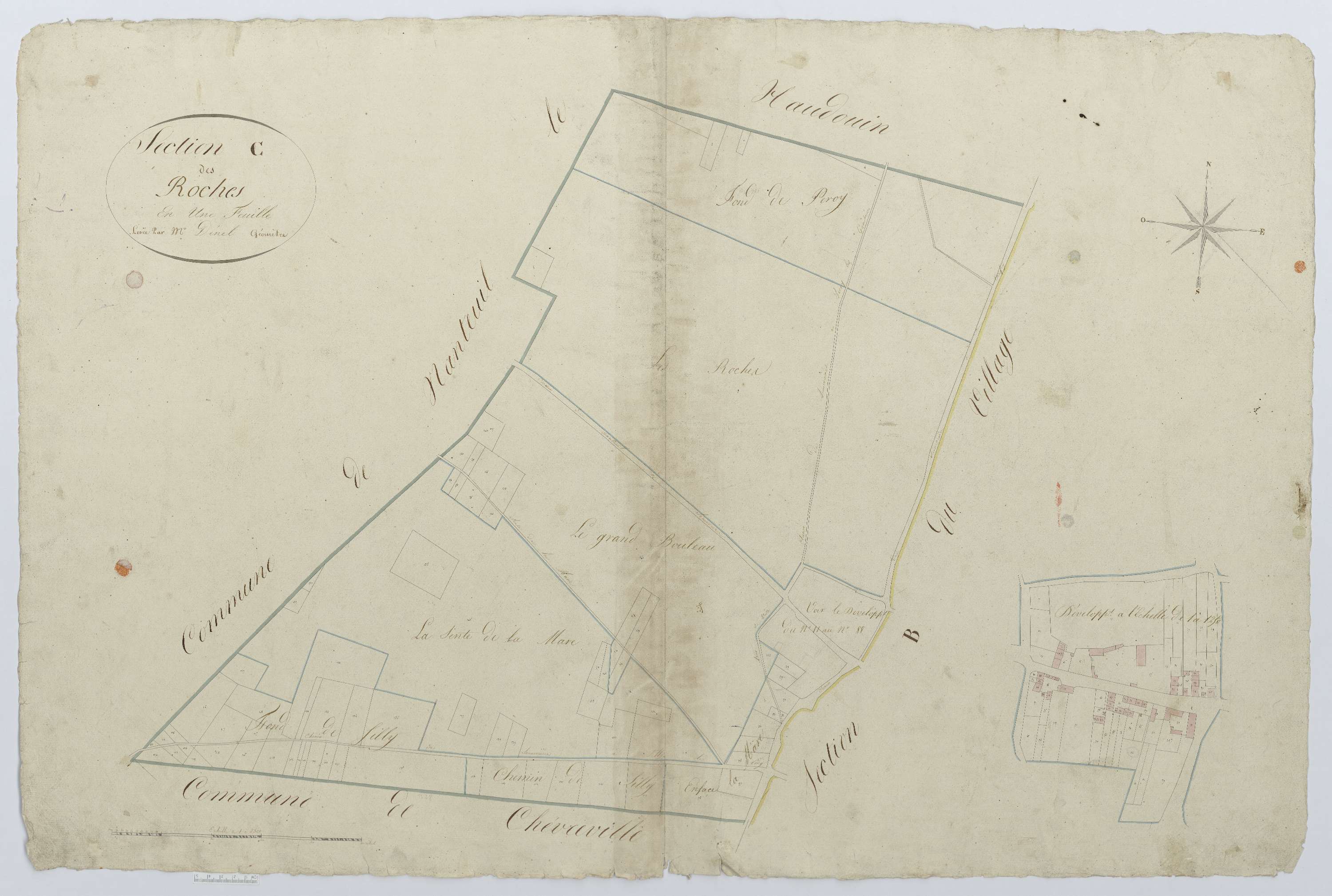 Chèvreville - Cadastre napoléonien, section C1 de Sennevières
