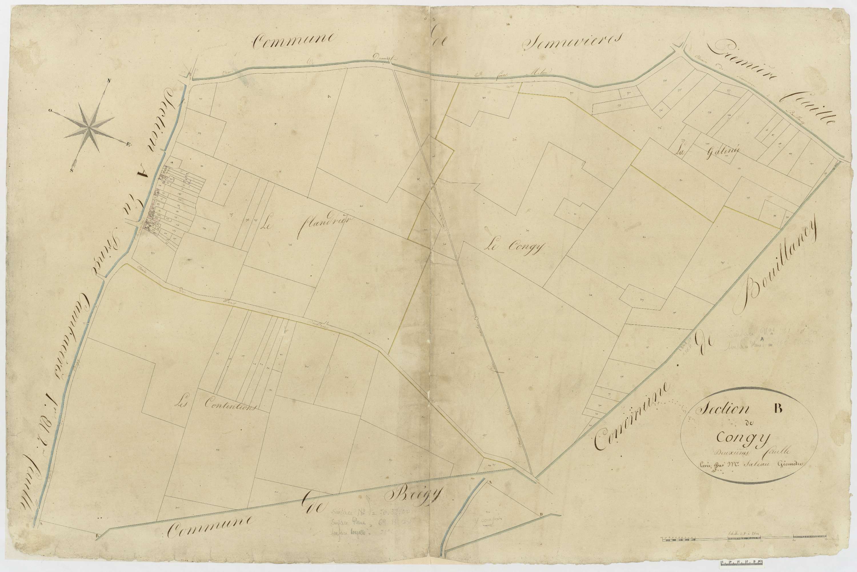 Chèvreville - Cadastre napoléonien, section B2