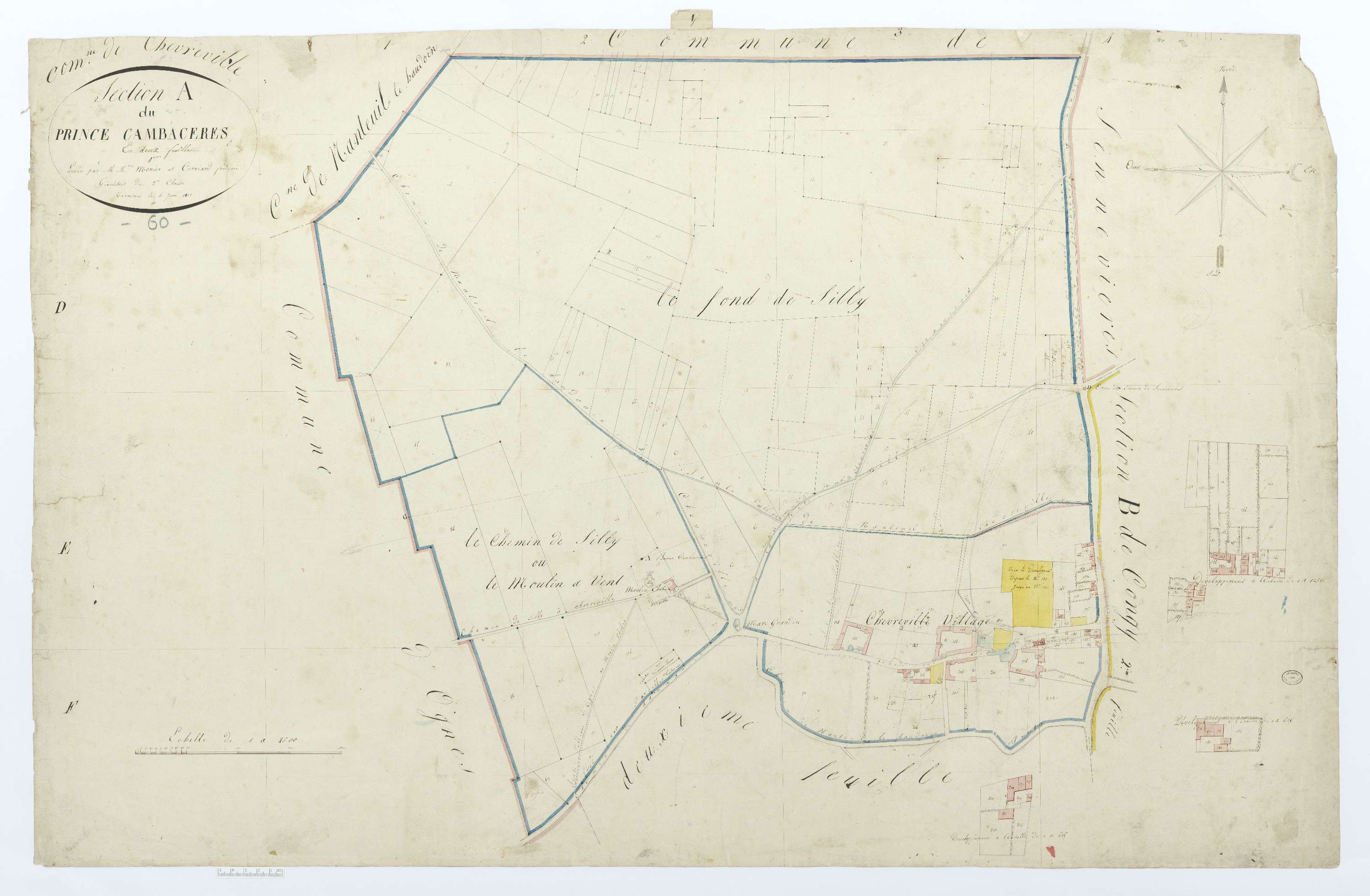 Chèvreville - Cadastre napoléonien, section A1