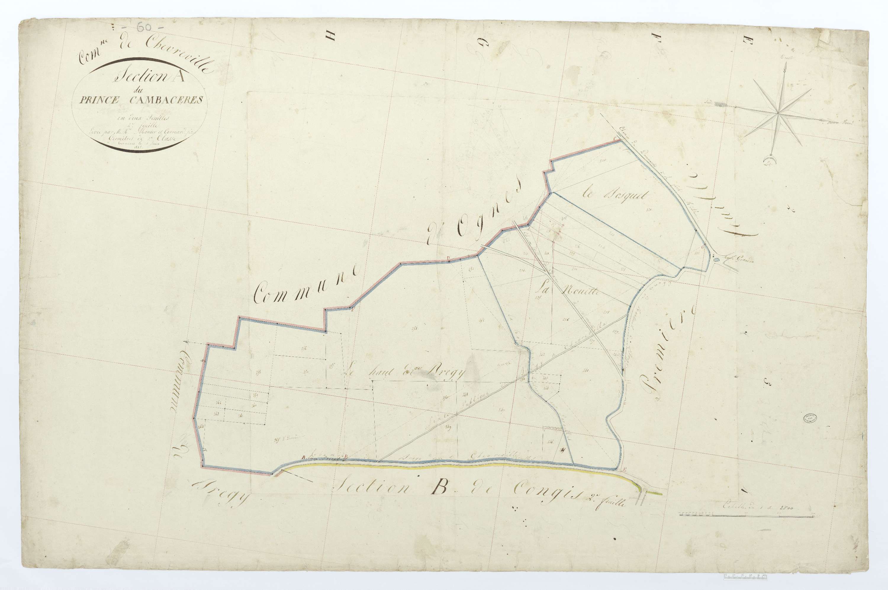 Chèvreville - Cadastre napoléonien, section A2
