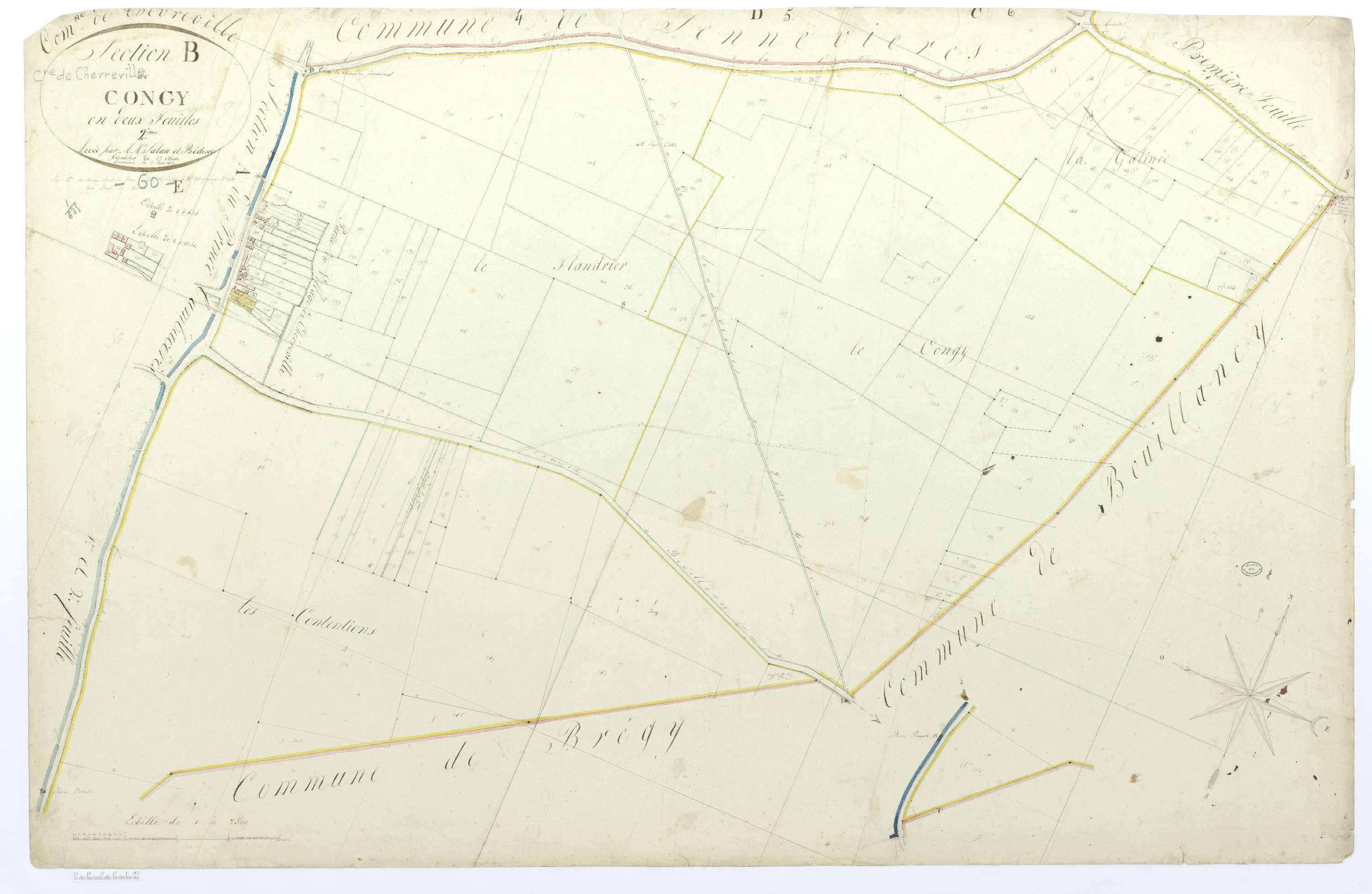 Chèvreville - Cadastre napoléonien, section B2