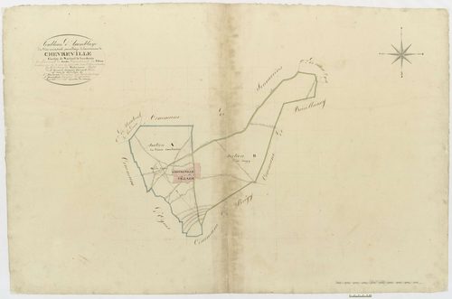 Chèvreville - Cadastre napoléonien, tableau d'assemblage