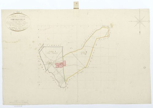Chèvreville - Cadastre napoléonien, tableau d'assemblage