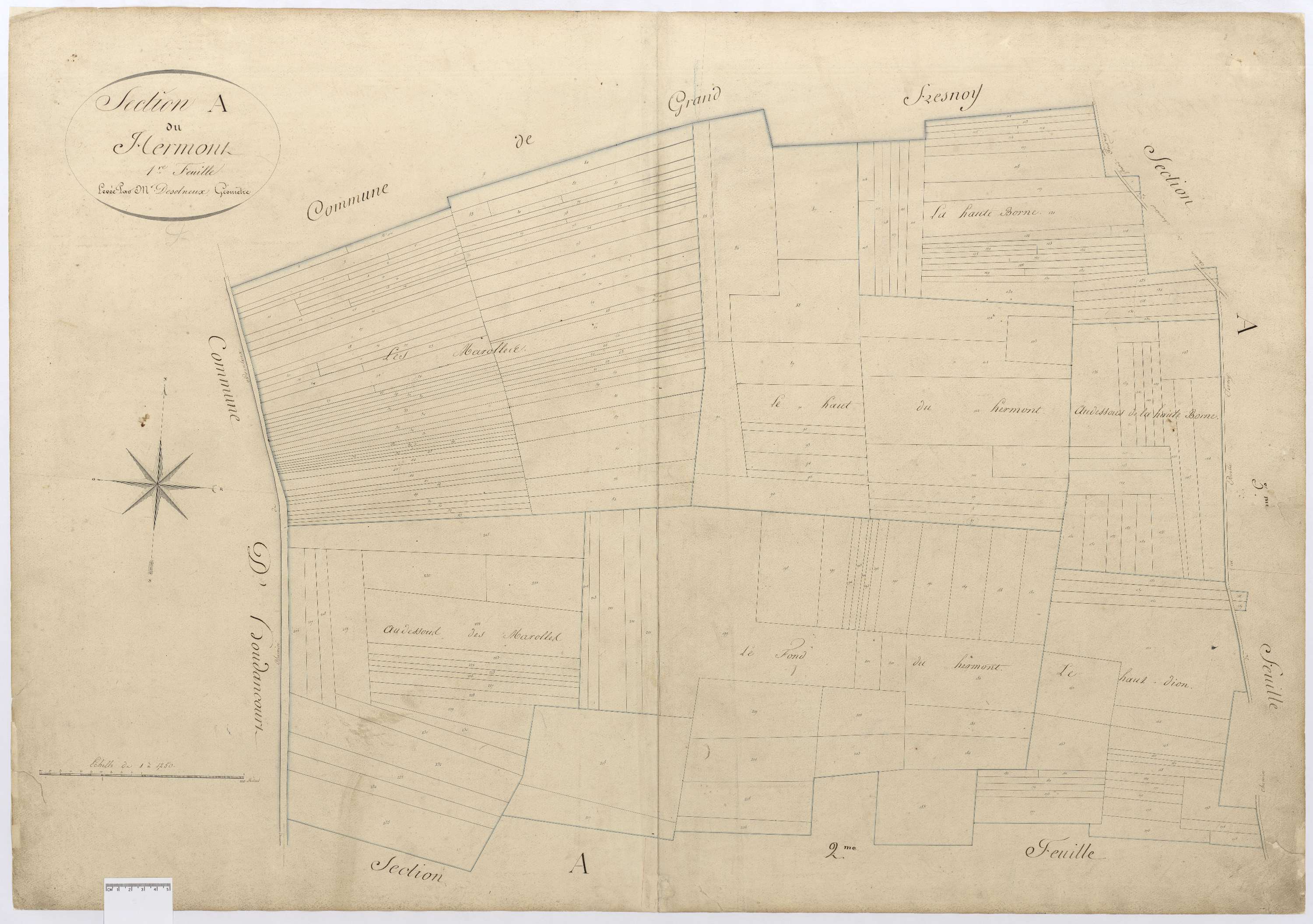 Chevrières - Cadastre napoléonien, section A1