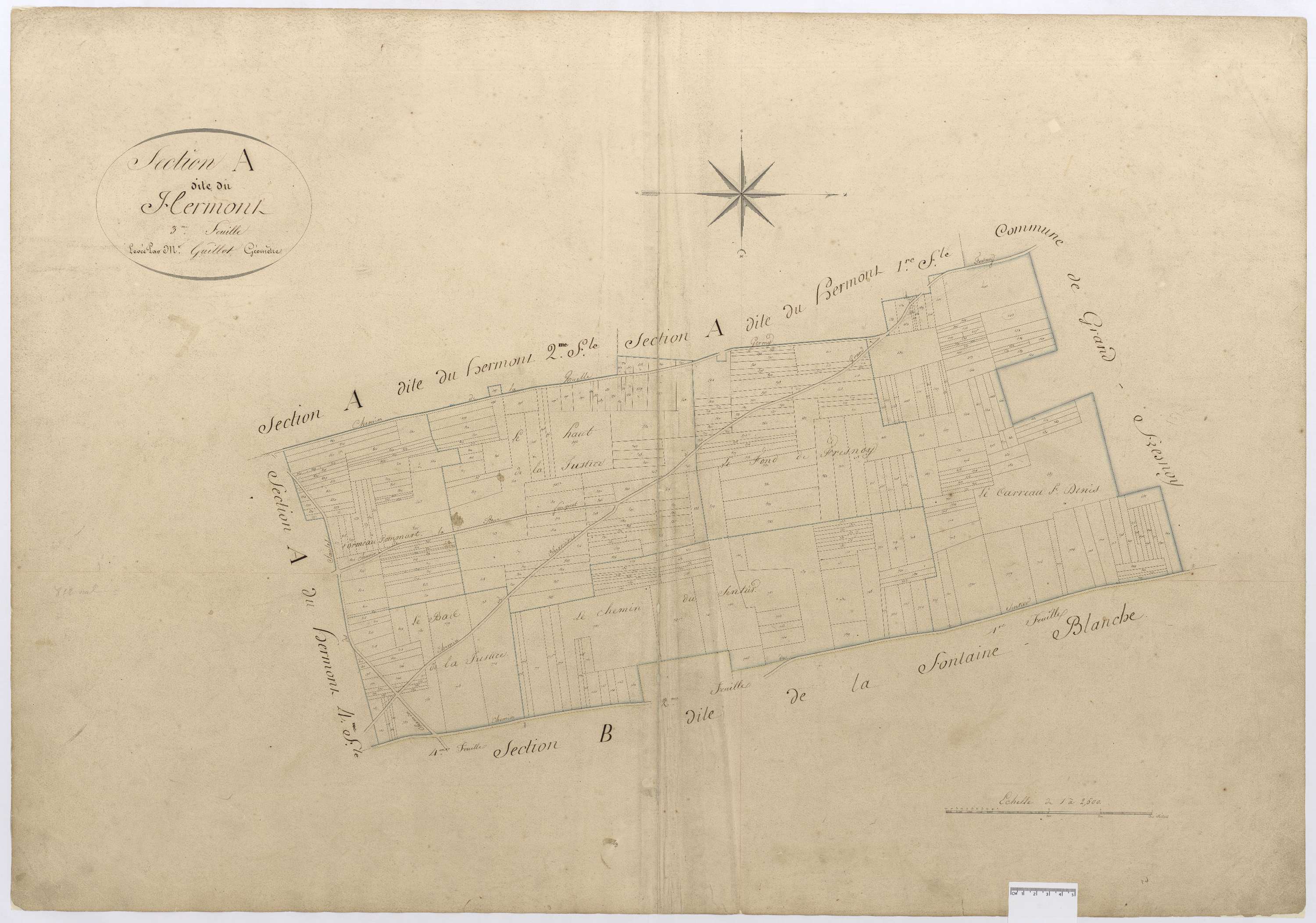Chevrières - Cadastre napoléonien, section A3