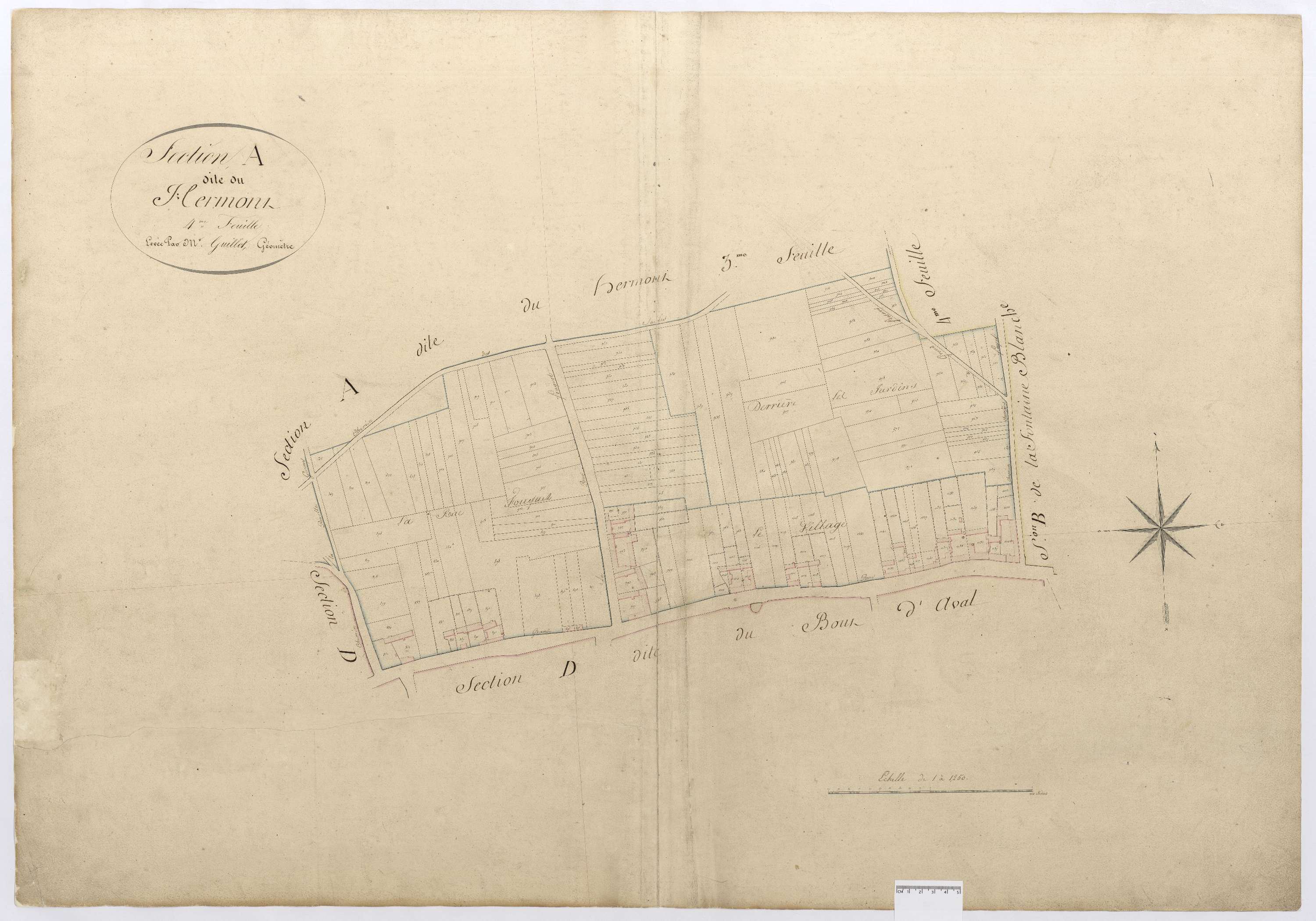 Chevrières - Cadastre napoléonien, section A4