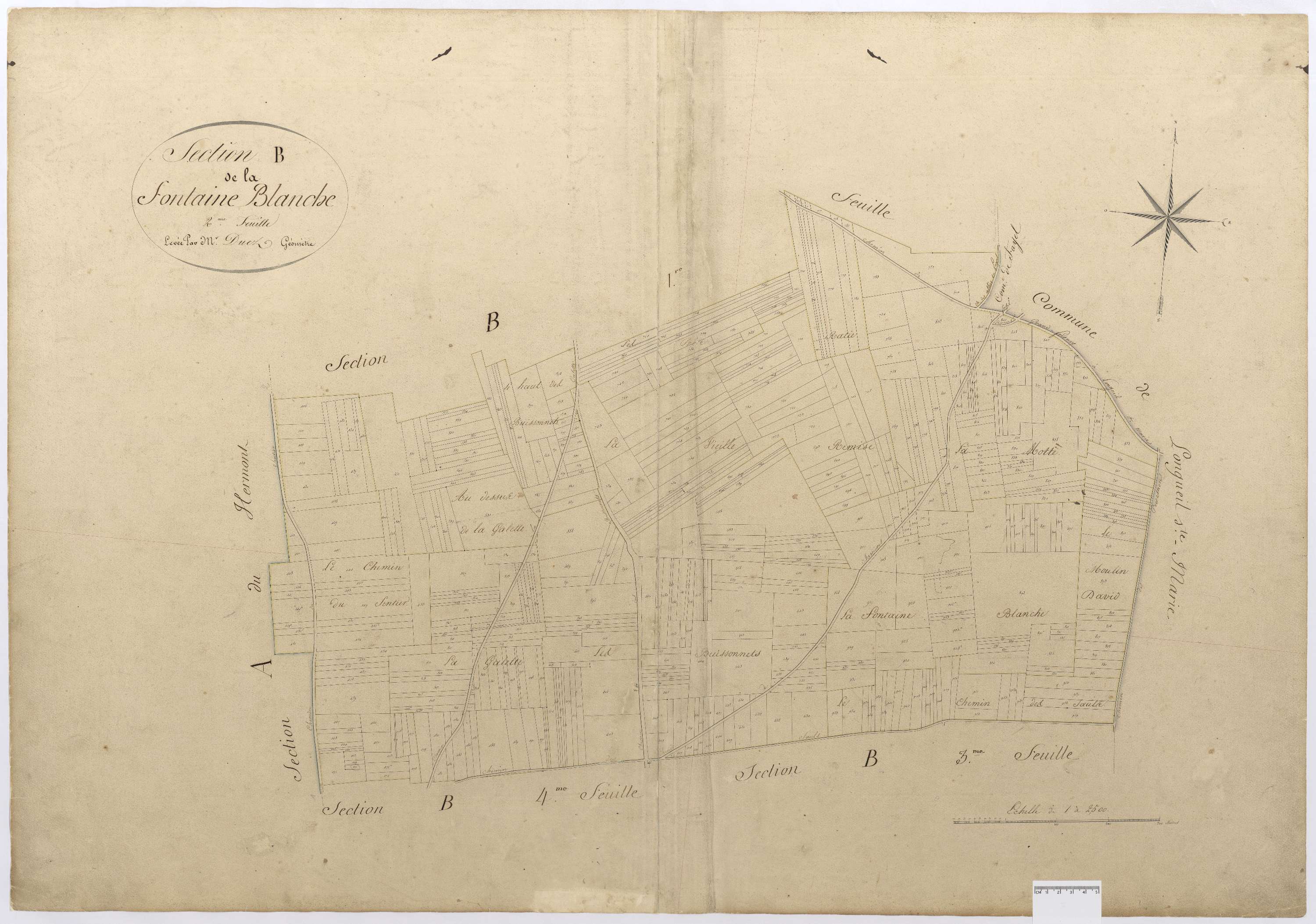 Chevrières - Cadastre napoléonien, section B2