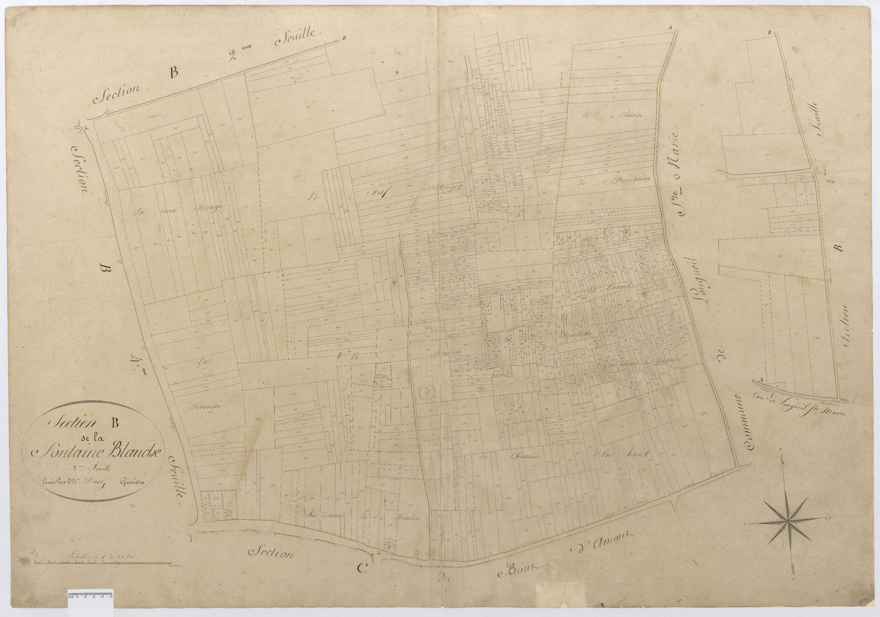Chevrières - Cadastre napoléonien, section B3