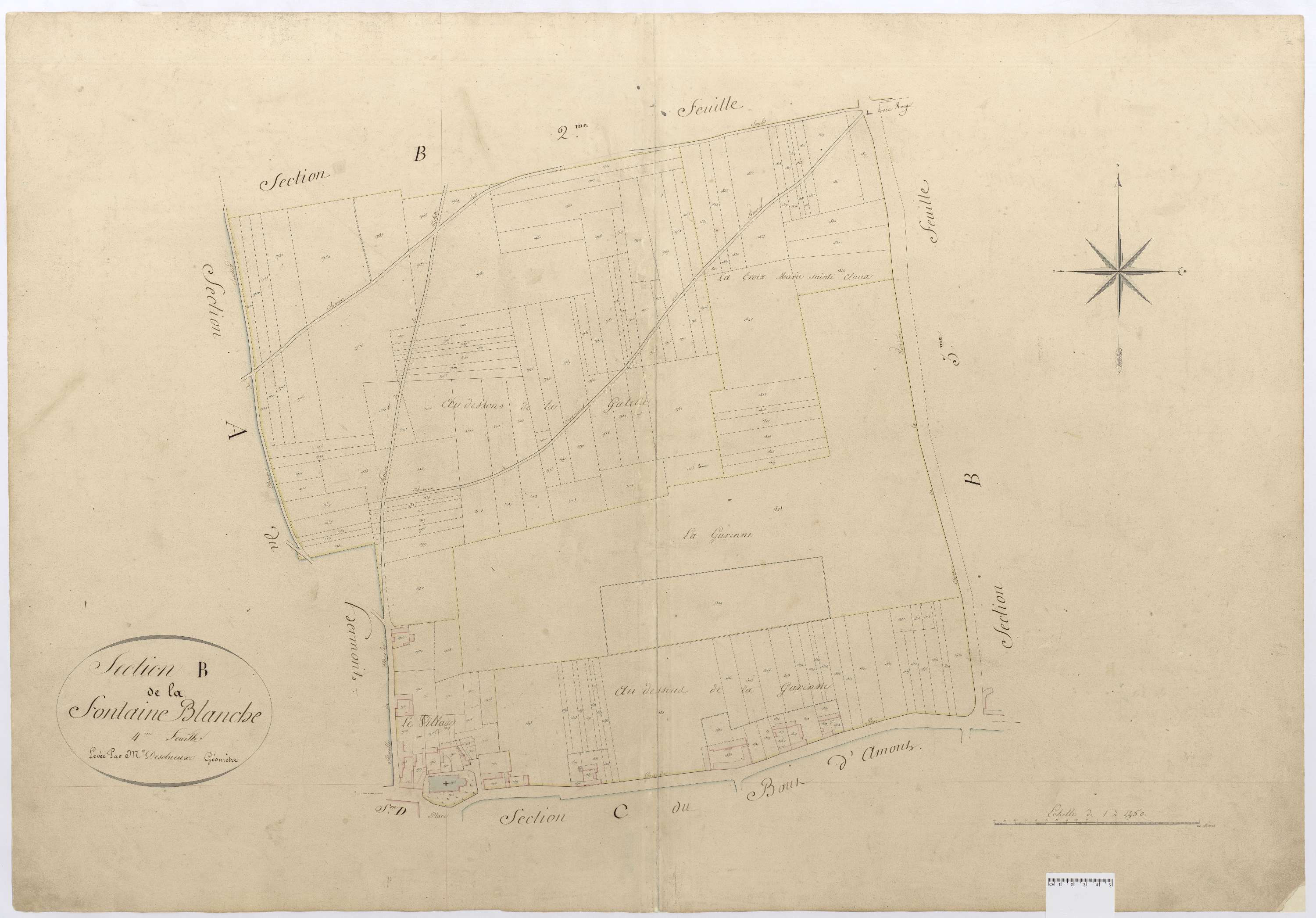 Chevrières - Cadastre napoléonien, section B4