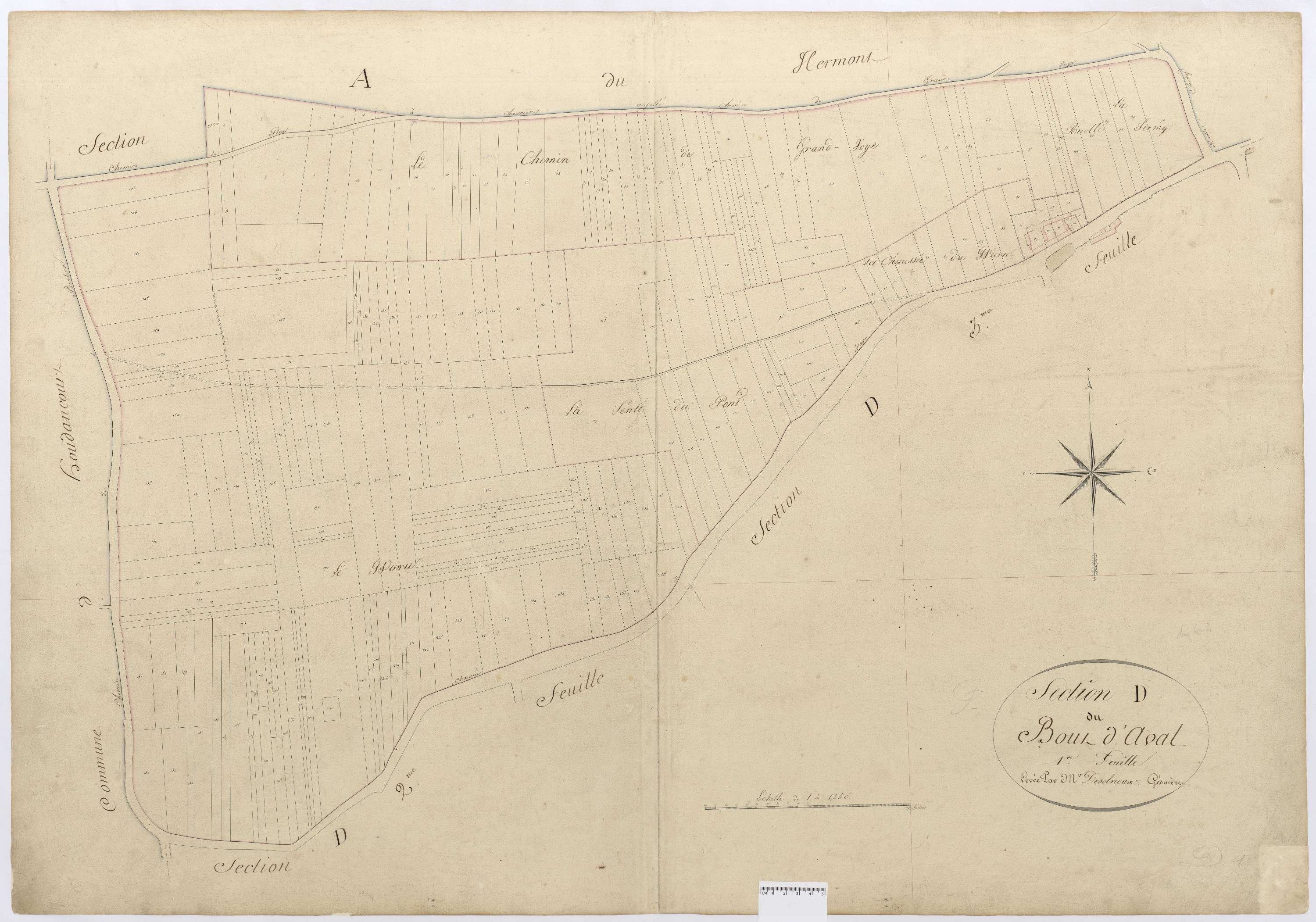 Chevrières - Cadastre napoléonien, section D1