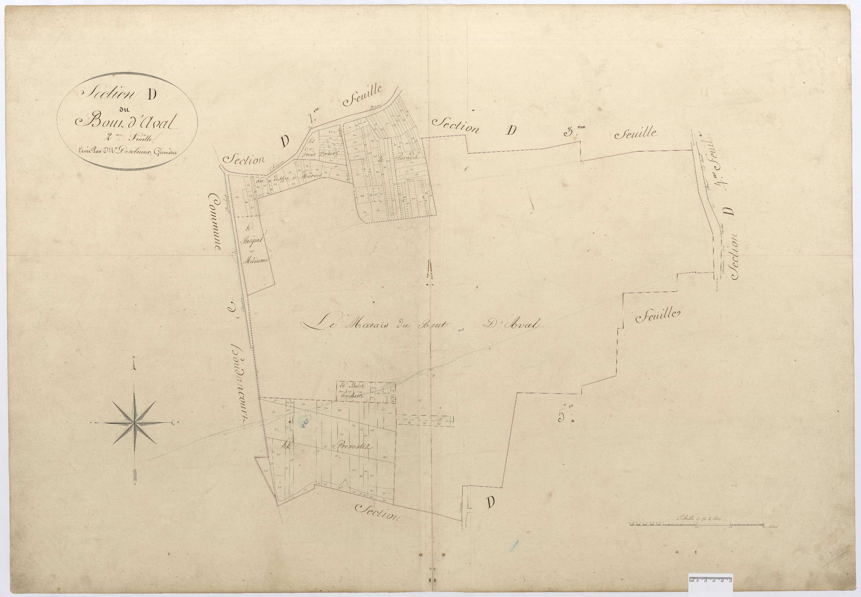 Chevrières - Cadastre napoléonien, section D2