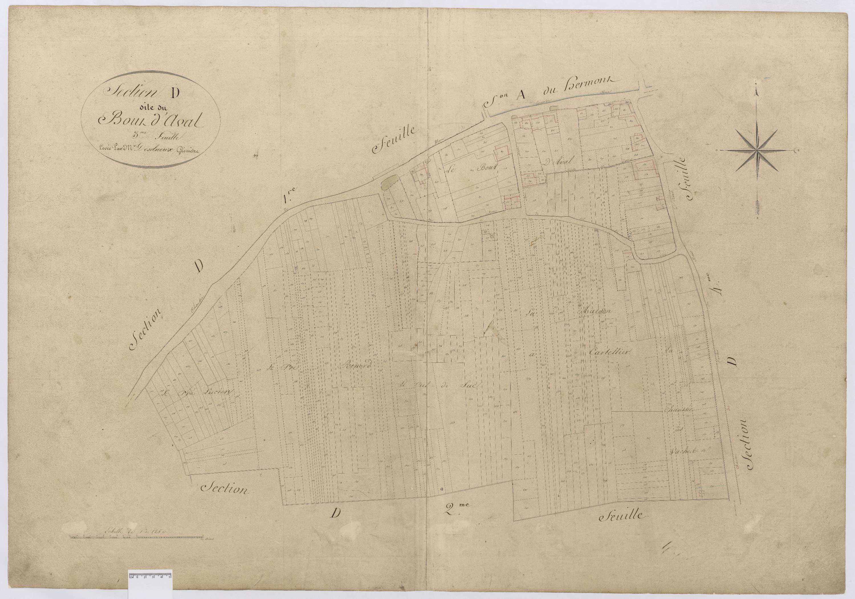 Chevrières - Cadastre napoléonien, section D3