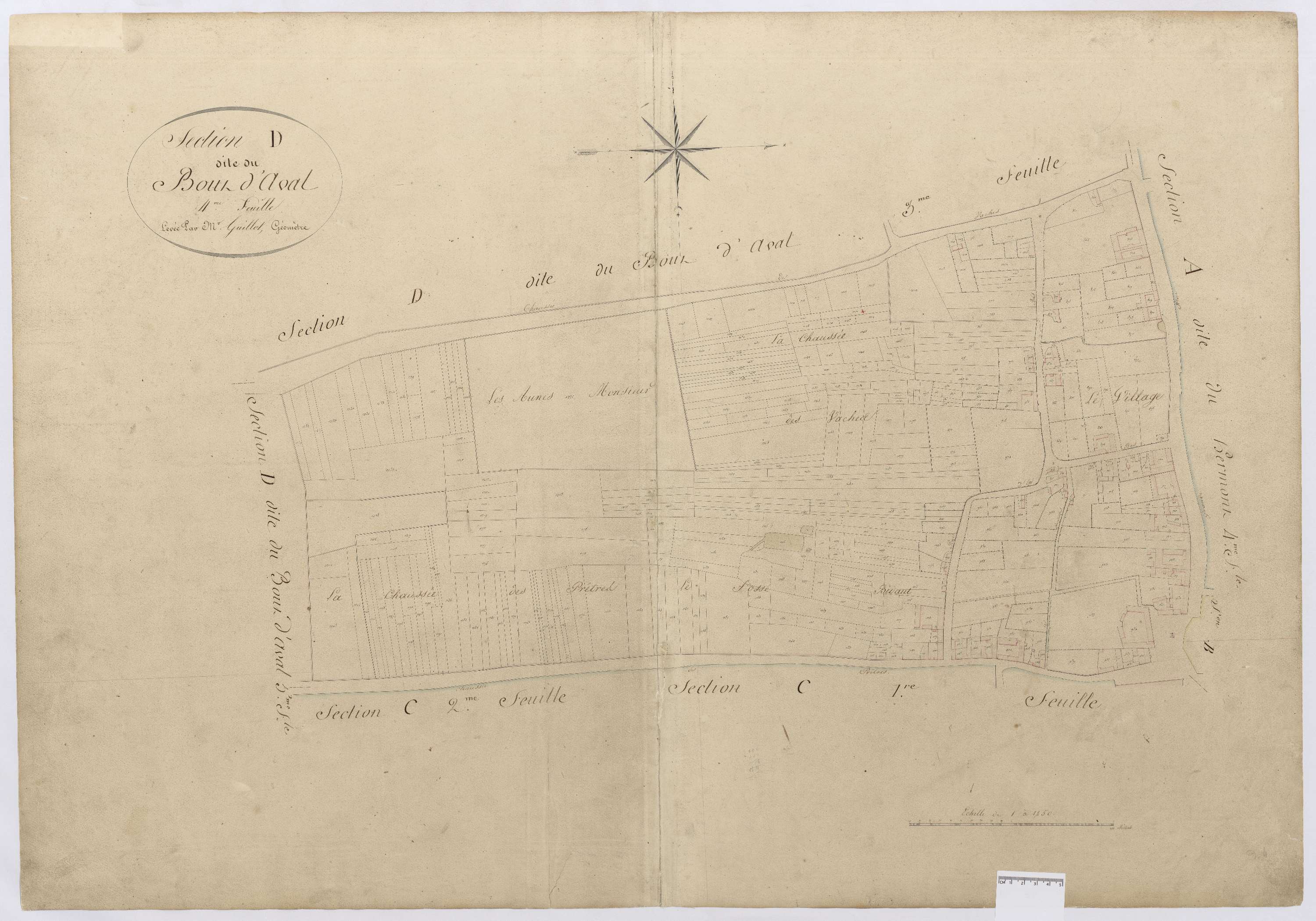 Chevrières - Cadastre napoléonien, section D4
