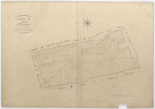 Chevrières - Cadastre napoléonien, section A3