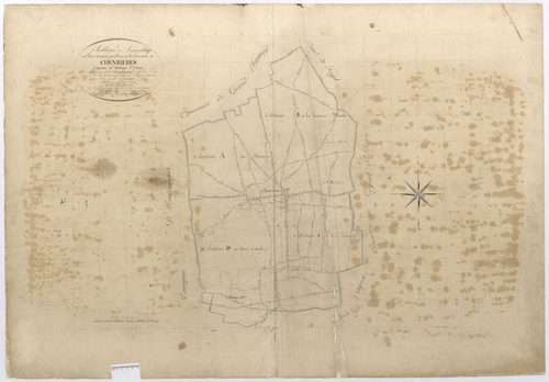 Chevrières - Cadastre napoléonien, tableau d'assemblage
