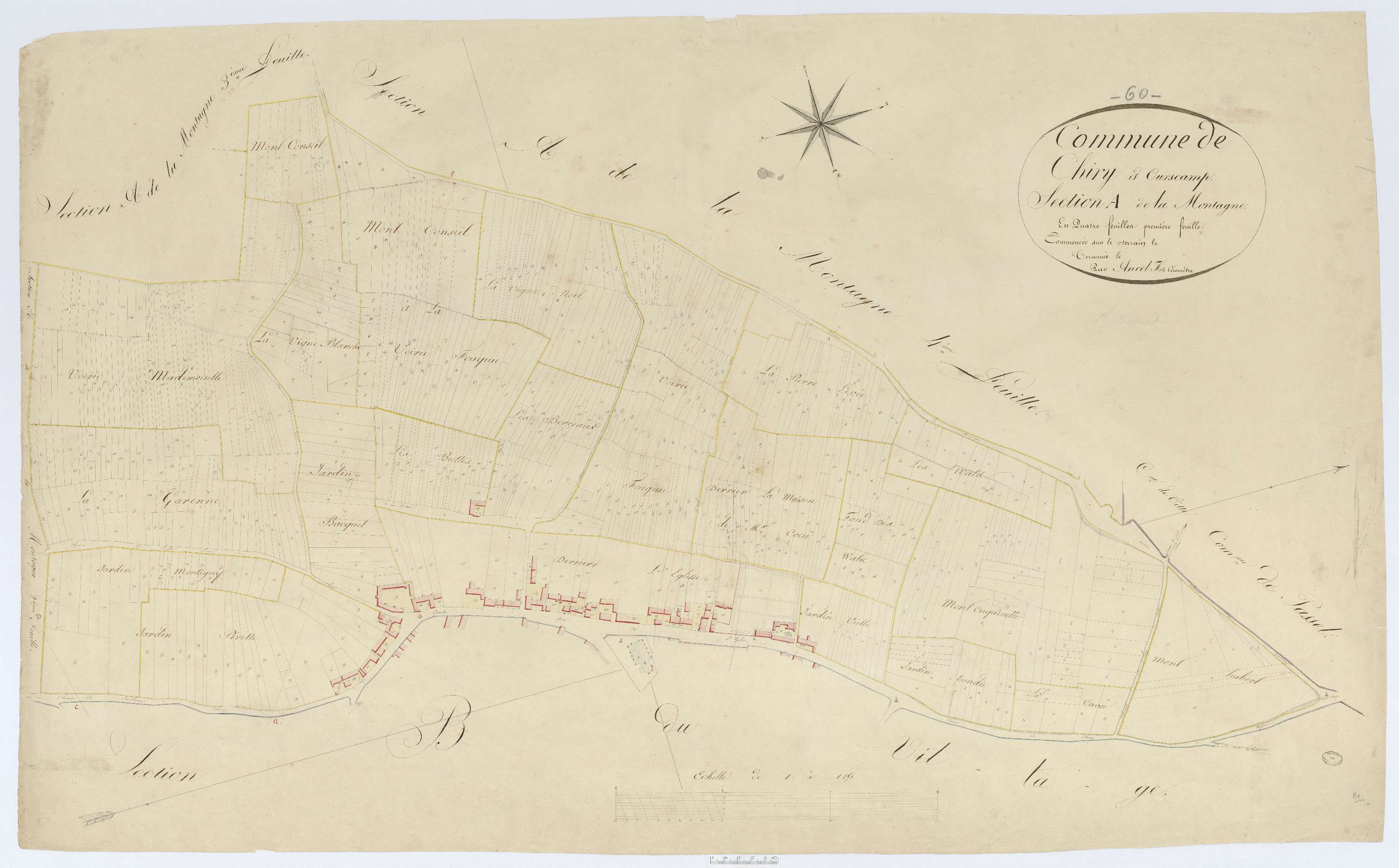 Chiry-Ourscamp - Cadastre napoléonien (copie), section A1